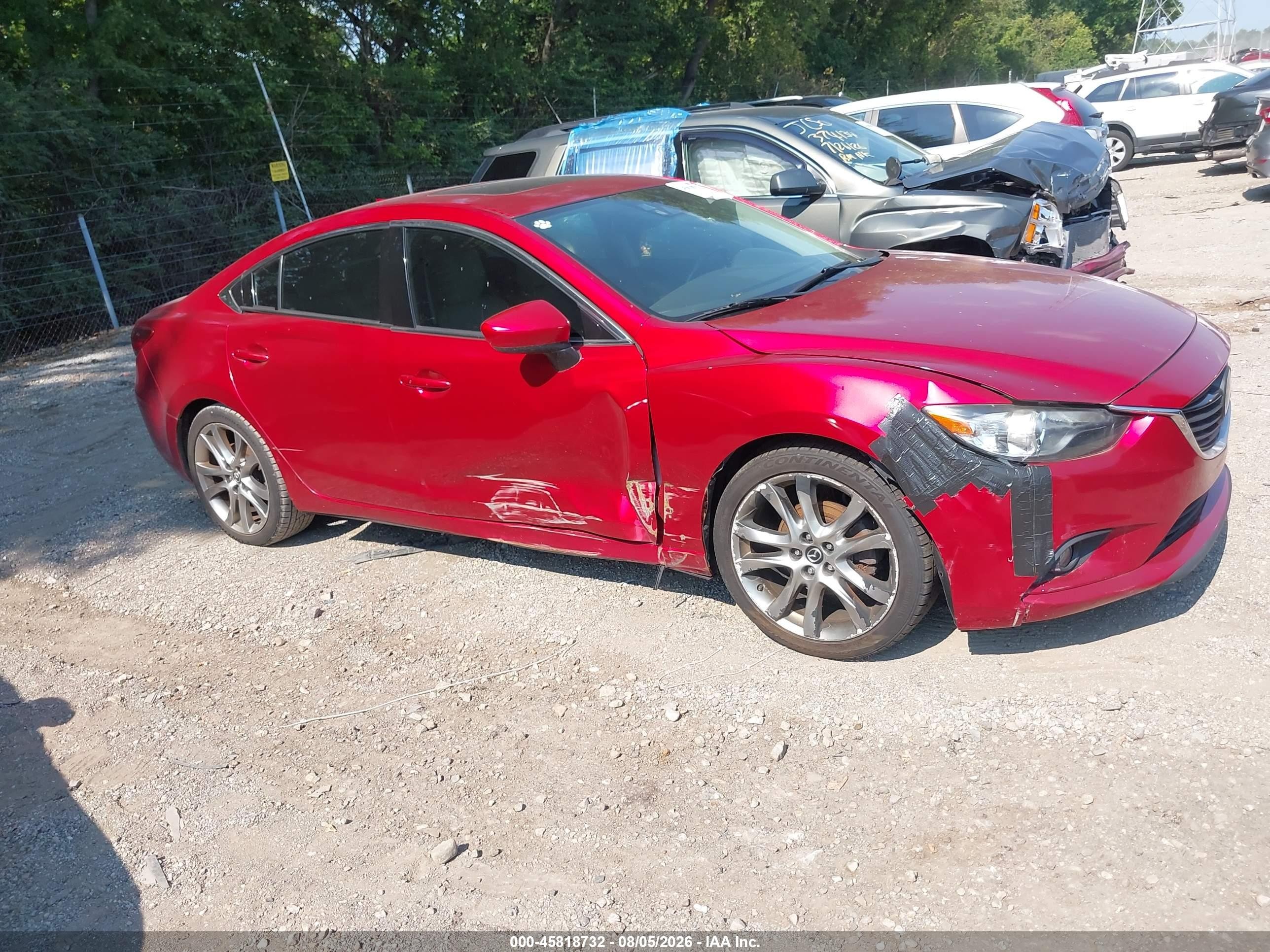2014 Mazda Mazda6 I Grand Touring Красный vin: JM1GJ1W66E1149804
