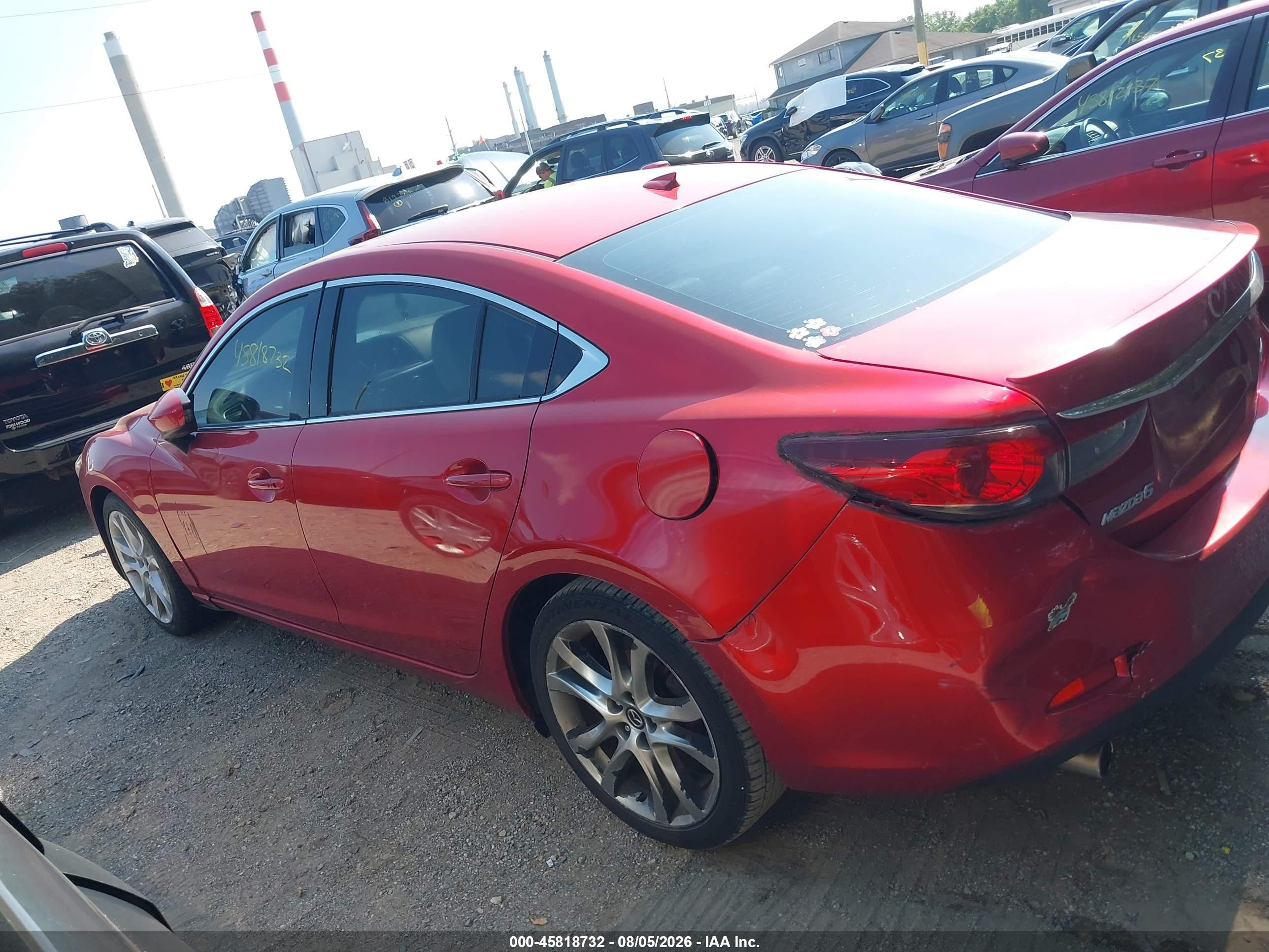 2014 Mazda Mazda6 I Grand Touring Красный vin: JM1GJ1W66E1149804