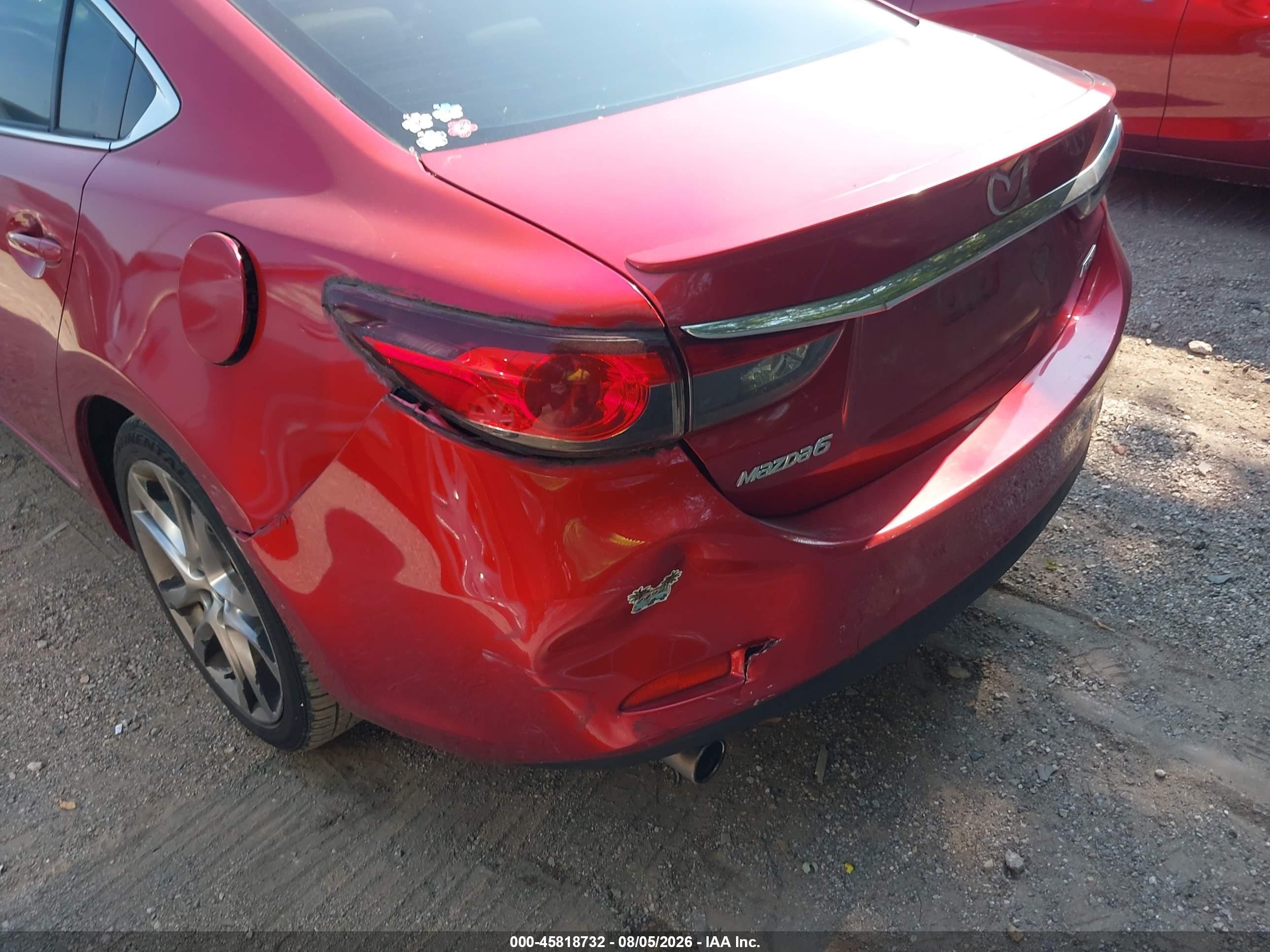 2014 Mazda Mazda6 I Grand Touring Красный vin: JM1GJ1W66E1149804