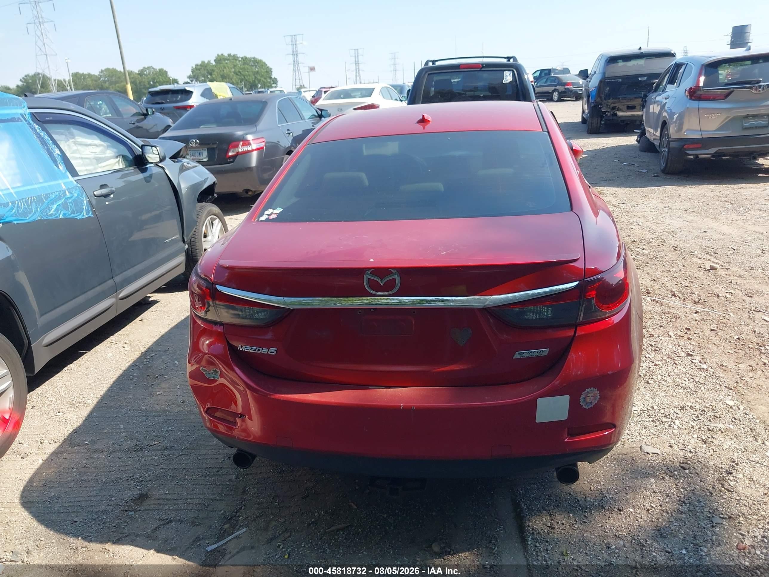 2014 Mazda Mazda6 I Grand Touring Красный vin: JM1GJ1W66E1149804