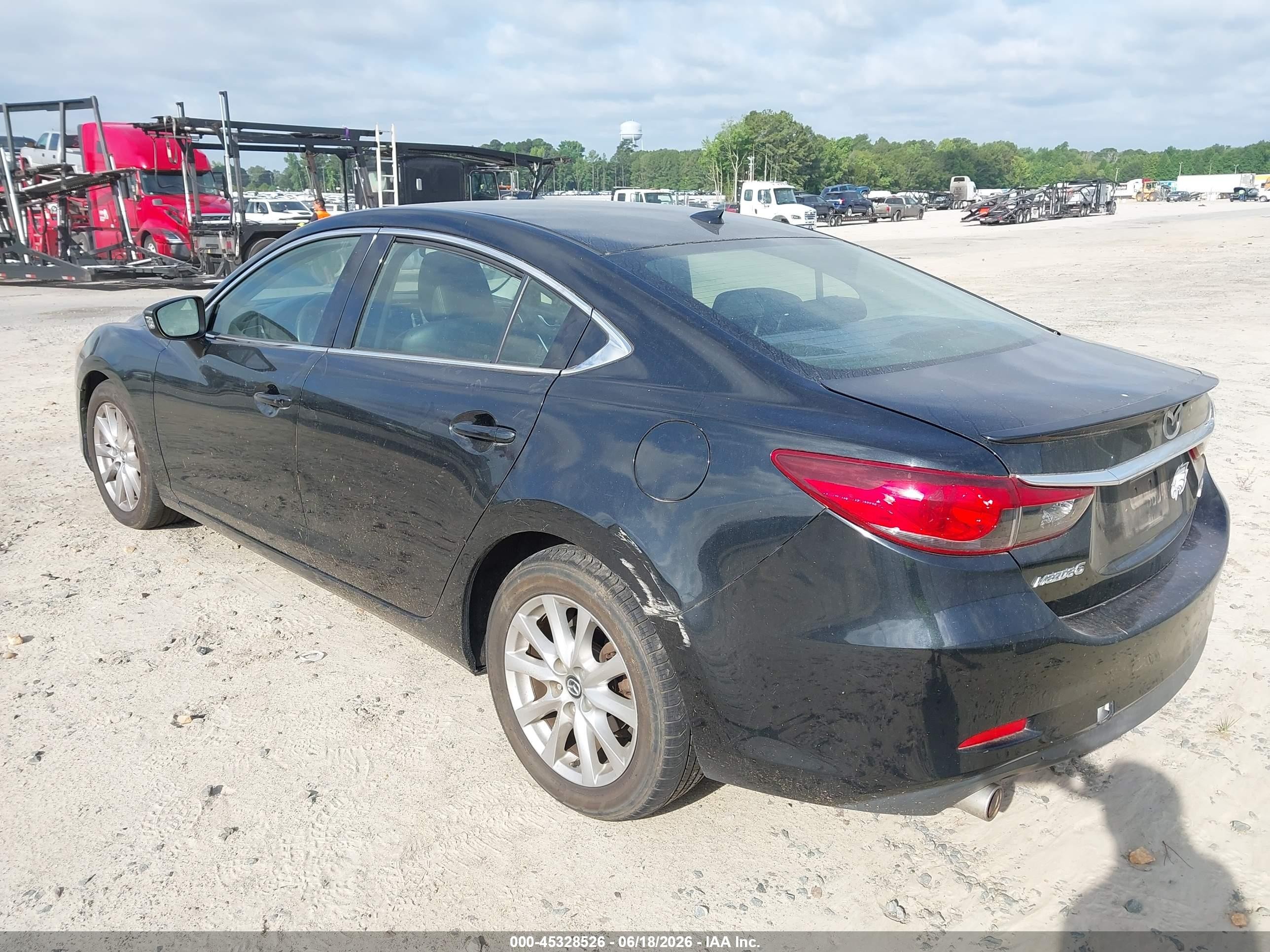 2014 Mazda Mazda6 I Grand Touring Black vin: JM1GJ1W67E1120439