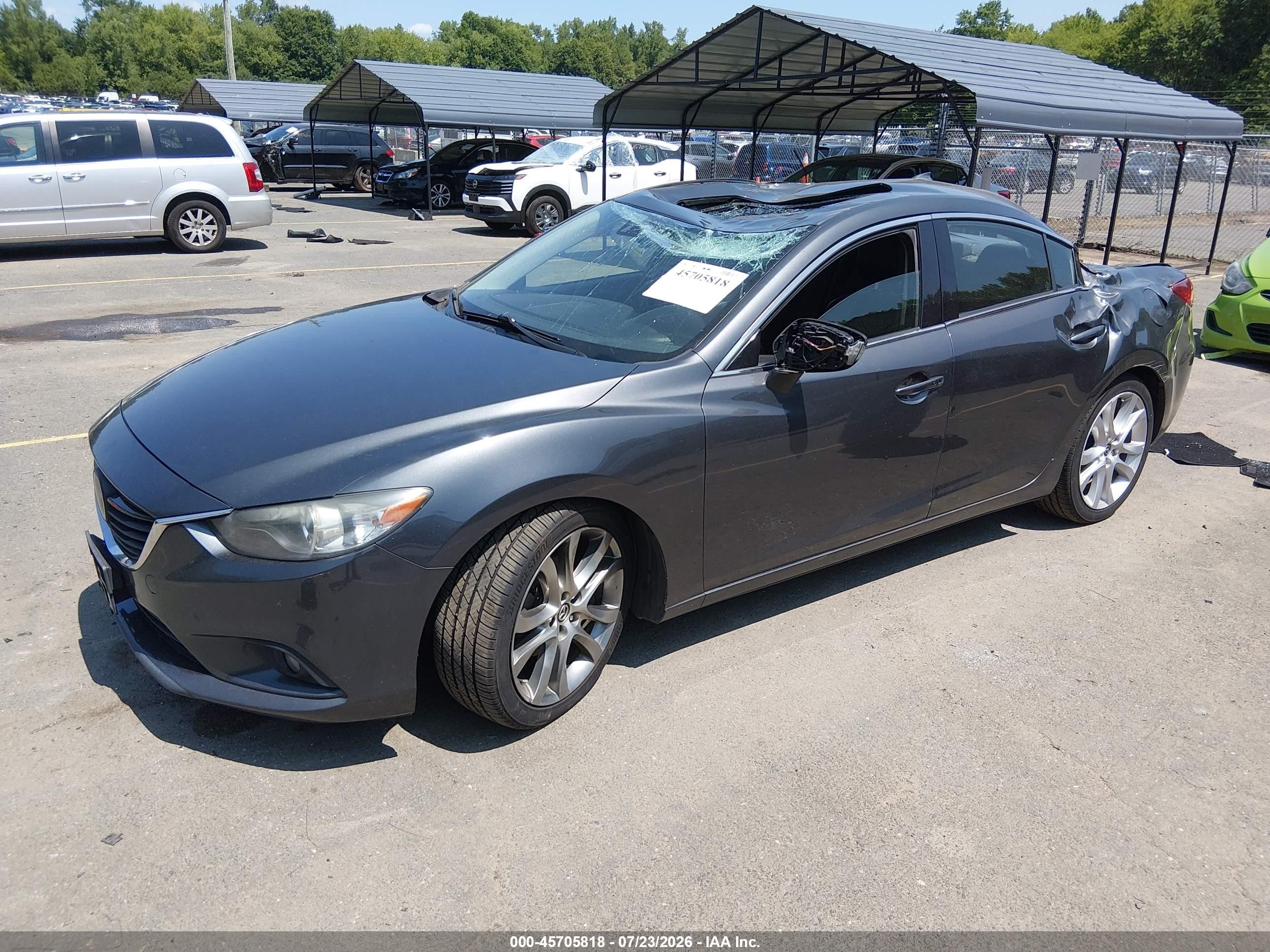 2014 Mazda Mazda6 I Grand Touring Gray vin: JM1GJ1W67E1147236