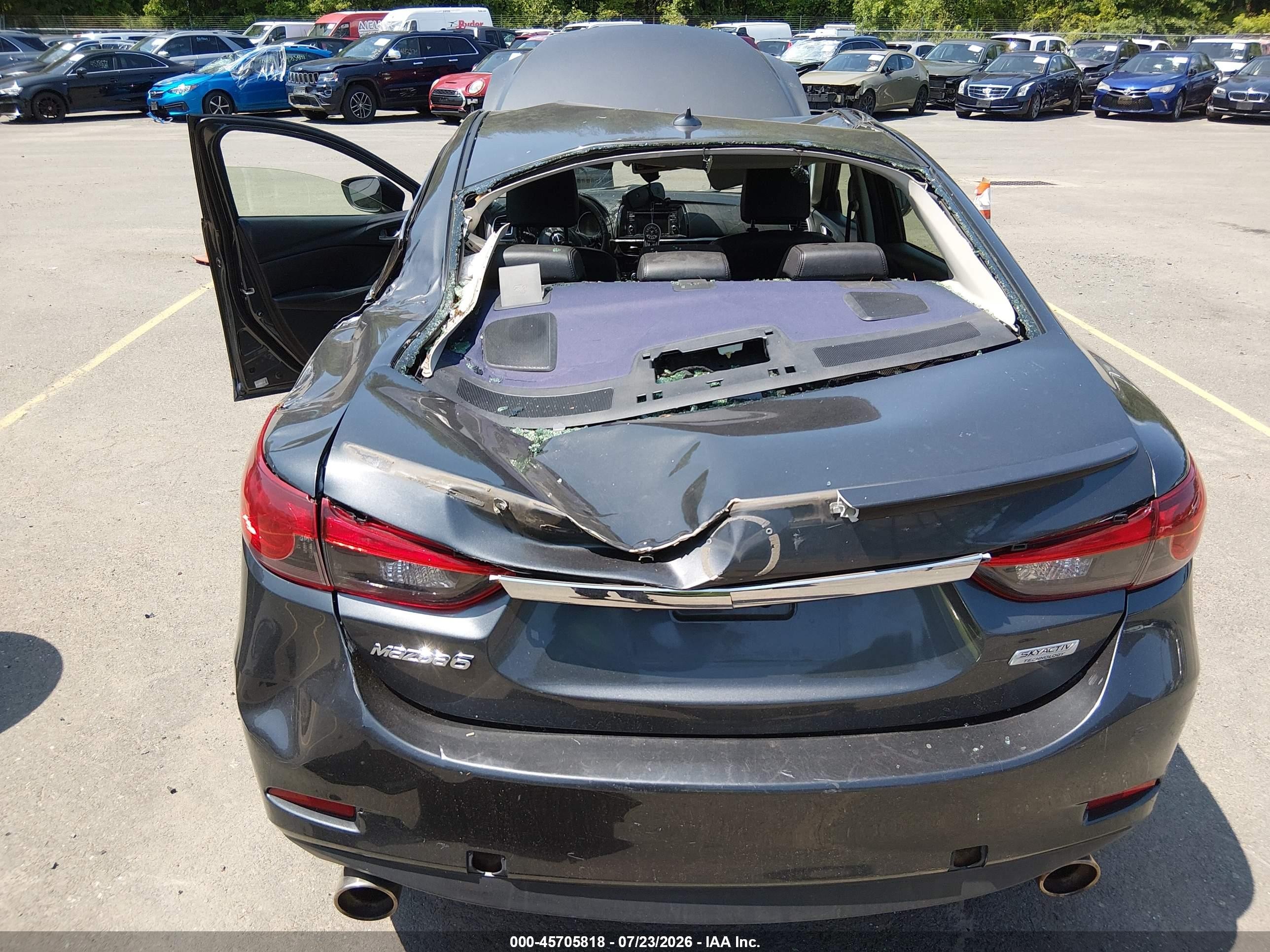 2014 Mazda Mazda6 I Grand Touring Gray vin: JM1GJ1W67E1147236