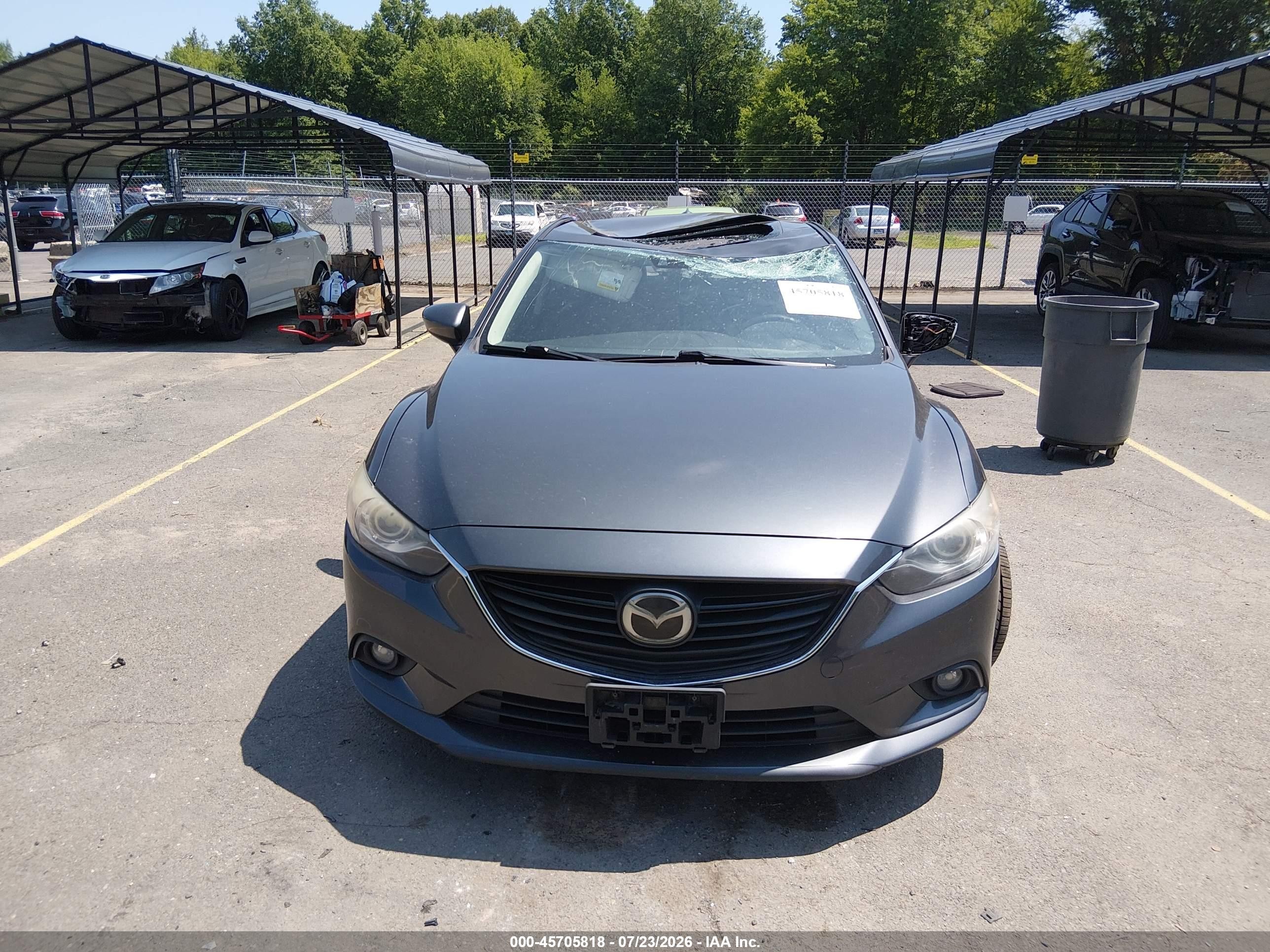 2014 Mazda Mazda6 I Grand Touring Gray vin: JM1GJ1W67E1147236