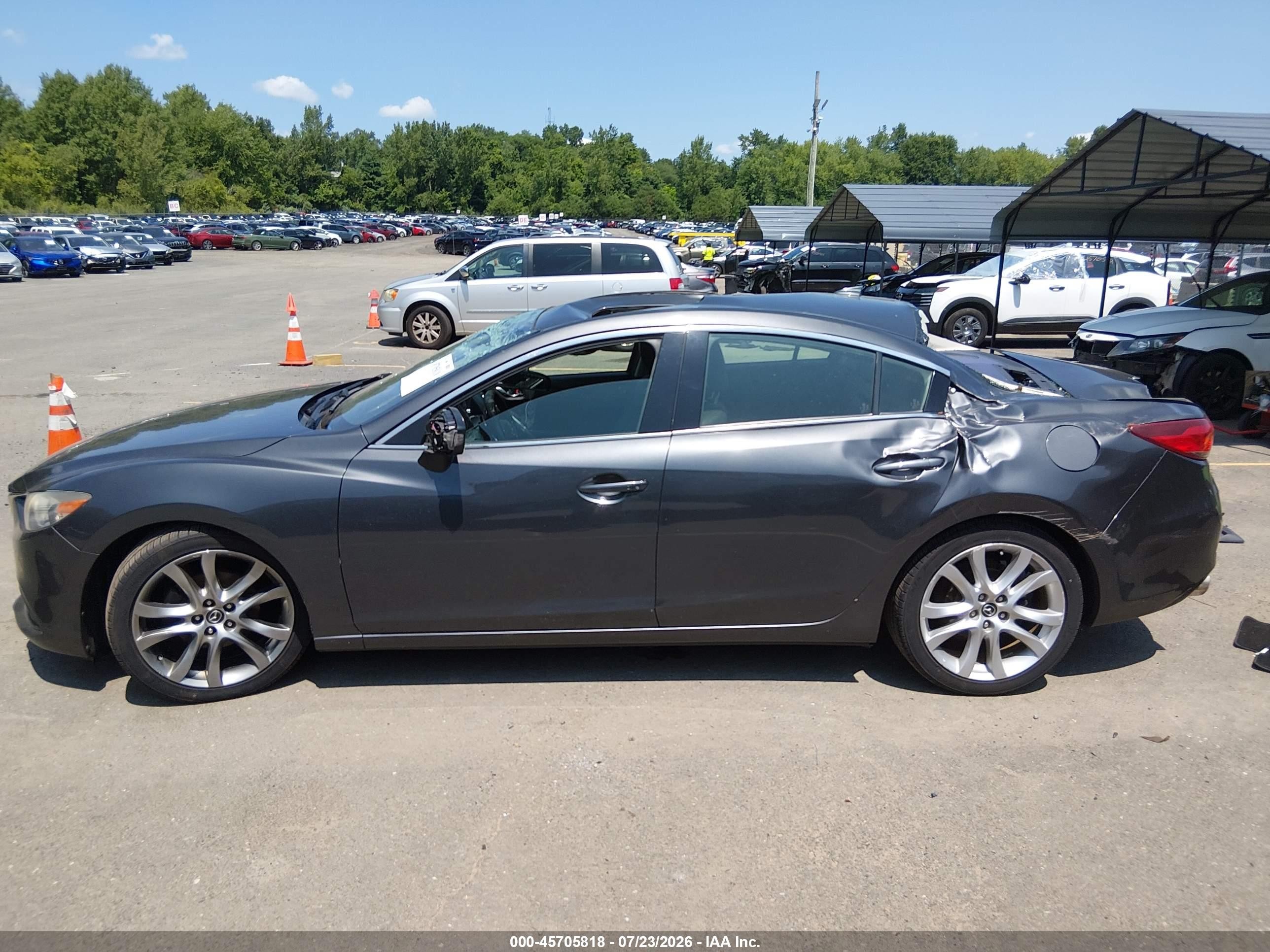 2014 Mazda Mazda6 I Grand Touring Gray vin: JM1GJ1W67E1147236