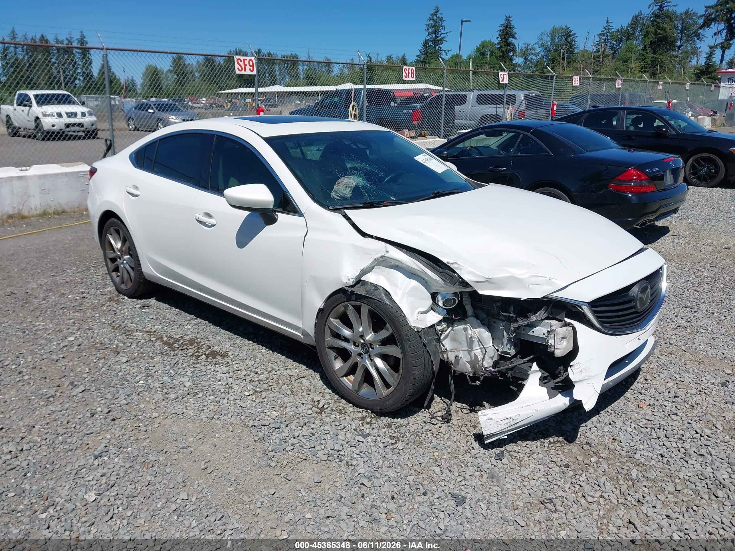 2014 Mazda Mazda6 I Grand Touring White vin: JM1GJ1W69E1134603
