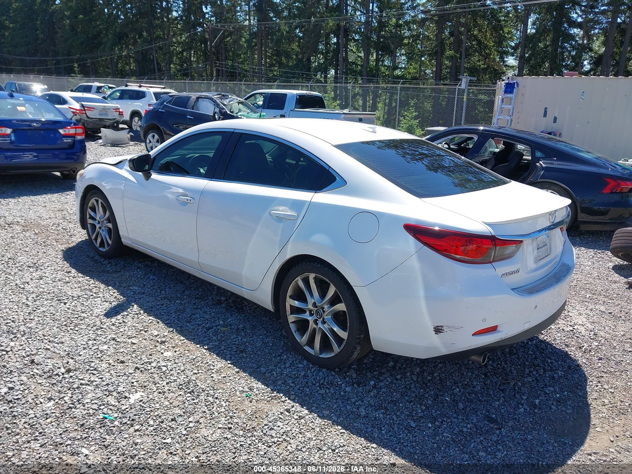 2014 Mazda Mazda6 I Grand Touring White vin: JM1GJ1W69E1134603