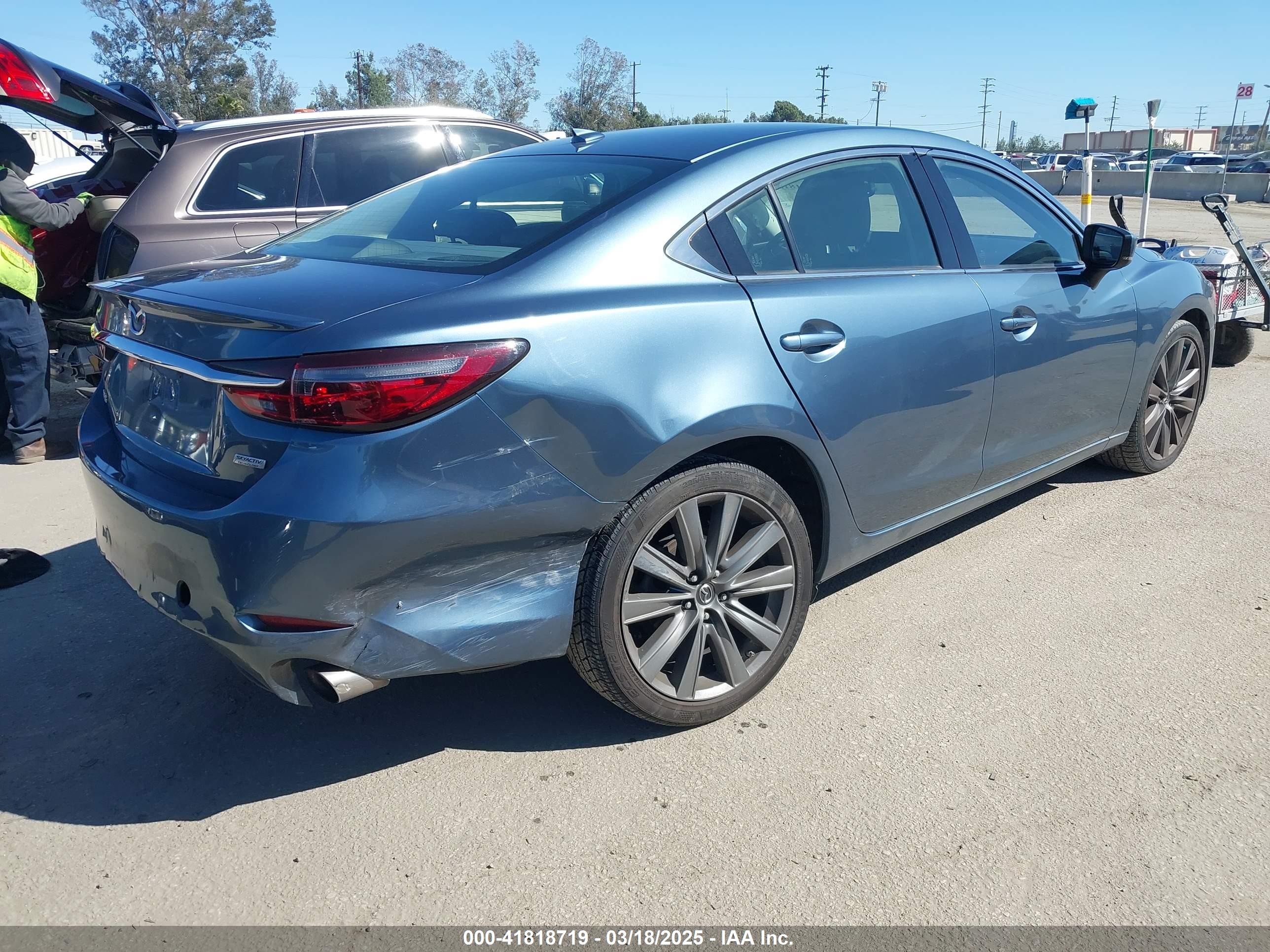 2018 Mazda Mazda6 Grand Touring Dark Blue vin: JM1GL1TY4J1333021