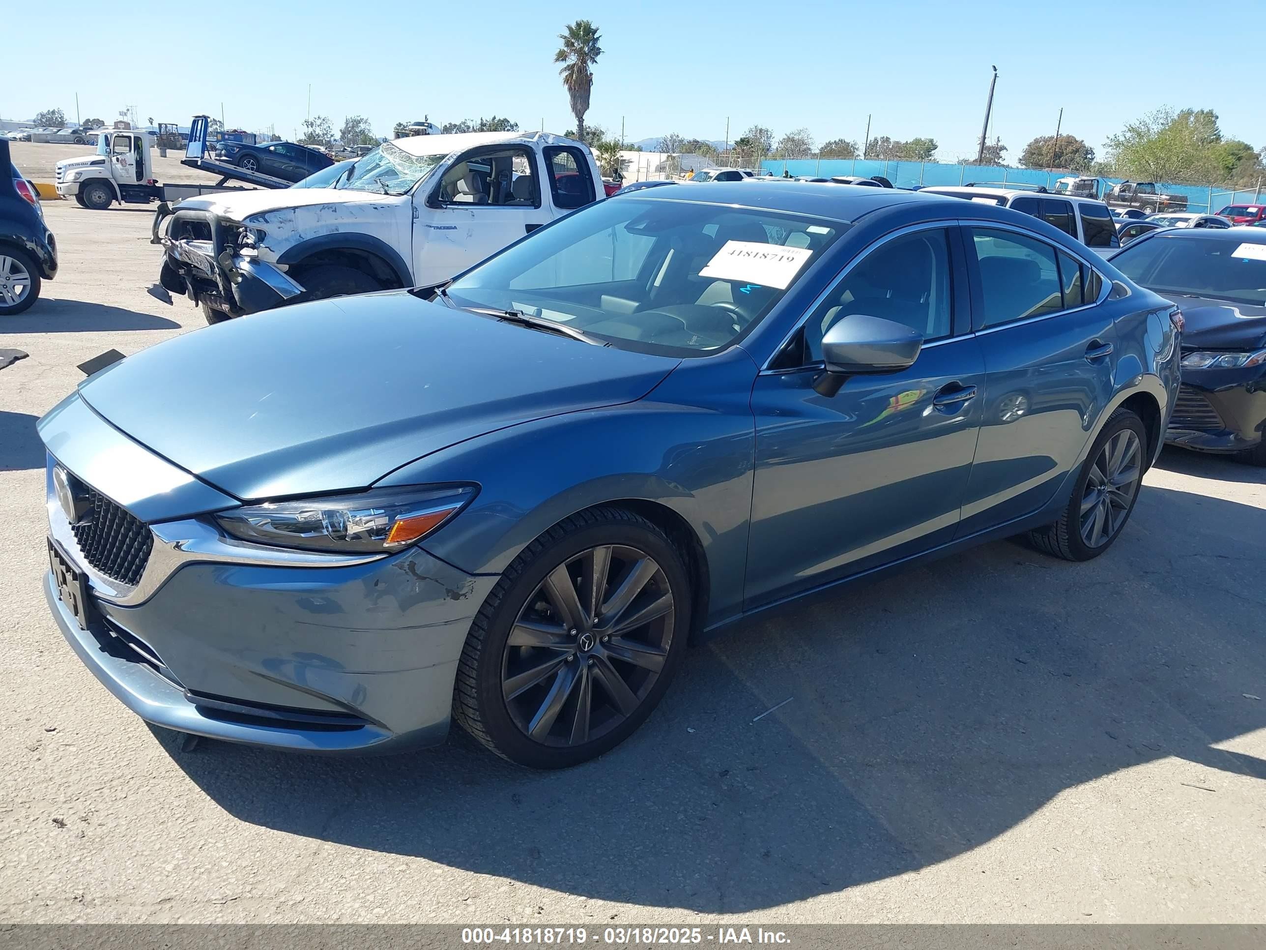 2018 Mazda Mazda6 Grand Touring Dark Blue vin: JM1GL1TY4J1333021