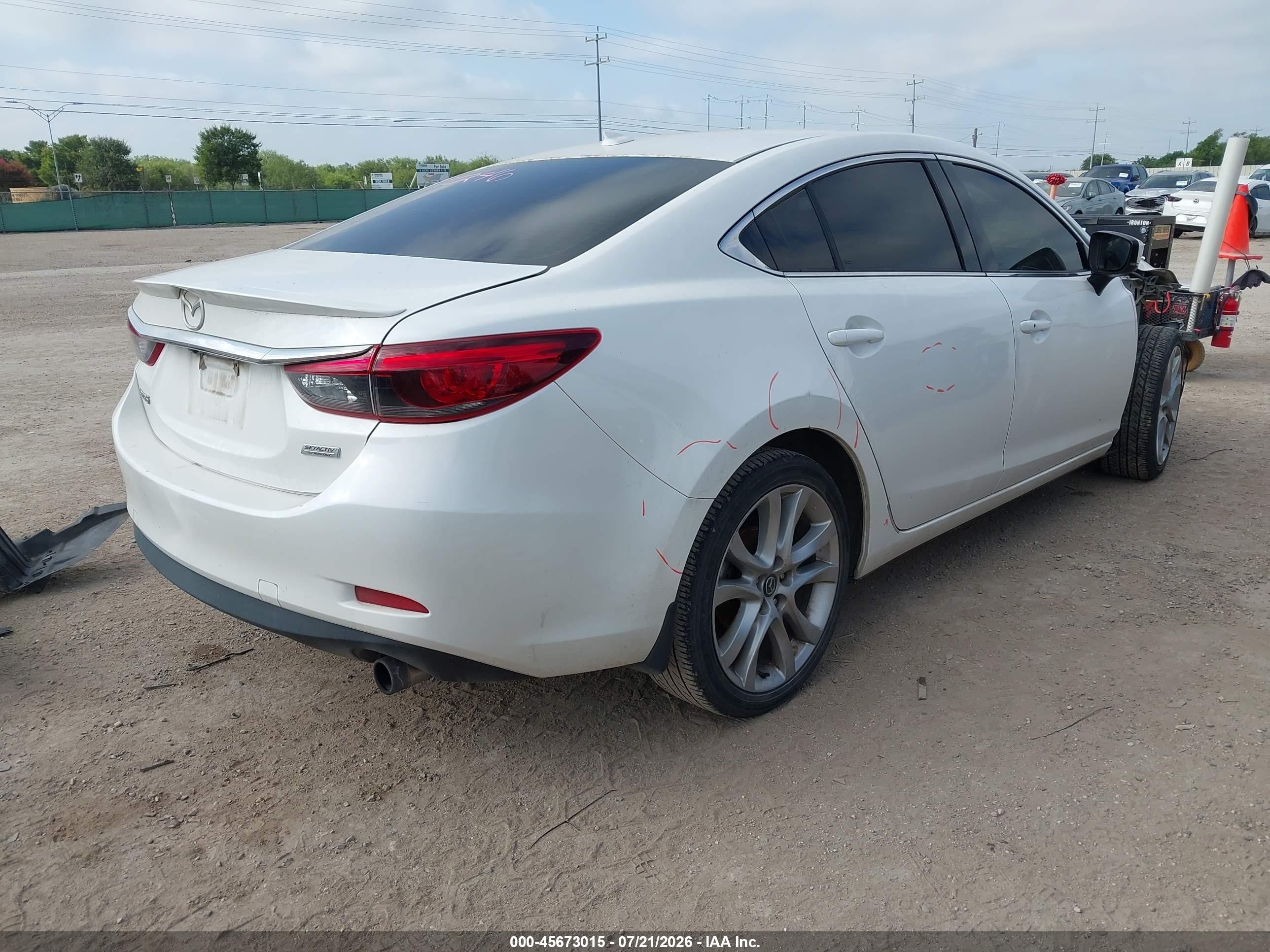 2017 Mazda Mazda6 Touring White vin: JM1GL1V56H1103834
