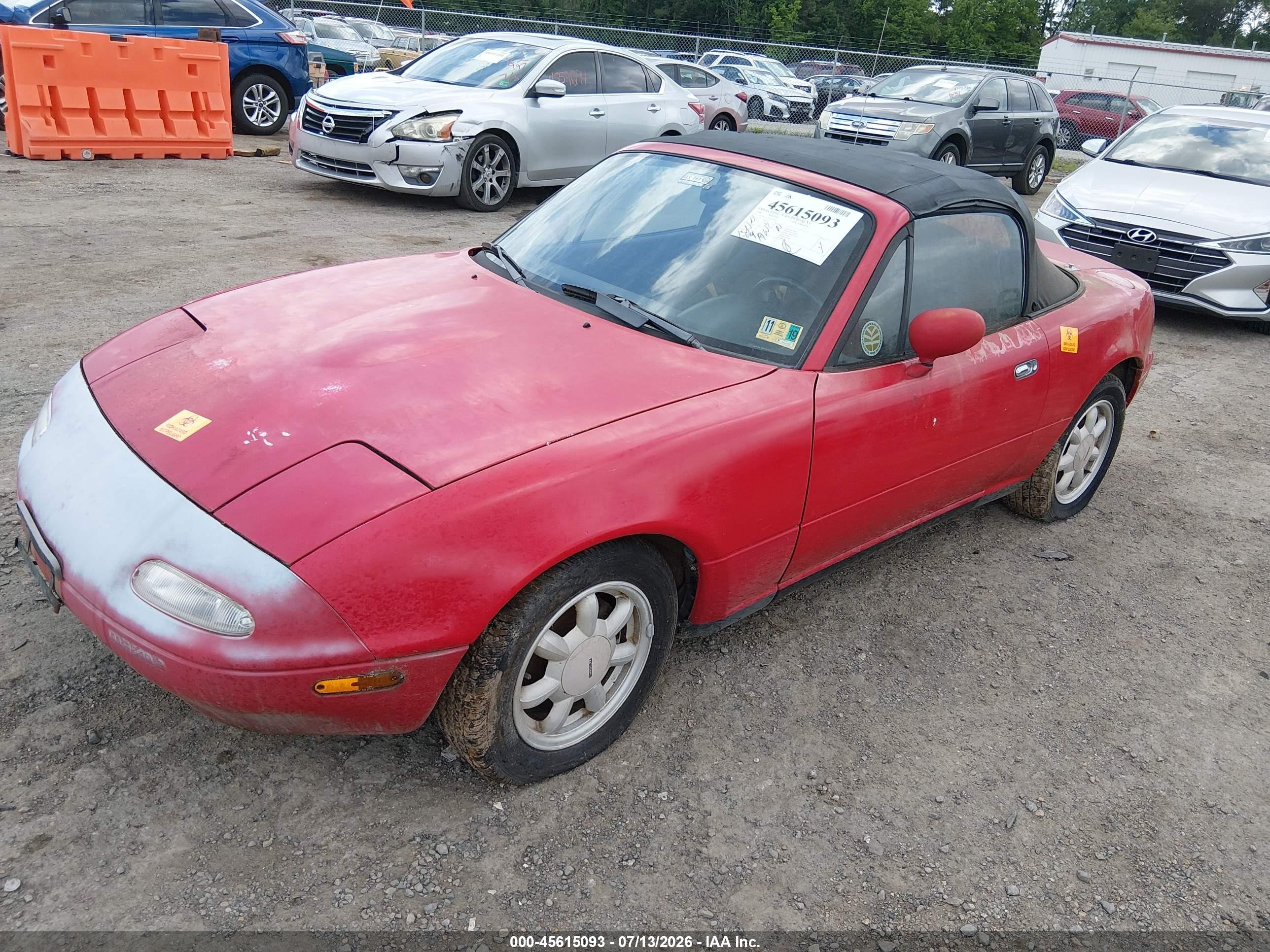 1990 Mazda Mx-5 Miata   Red vin: JM1NA3511L0101414