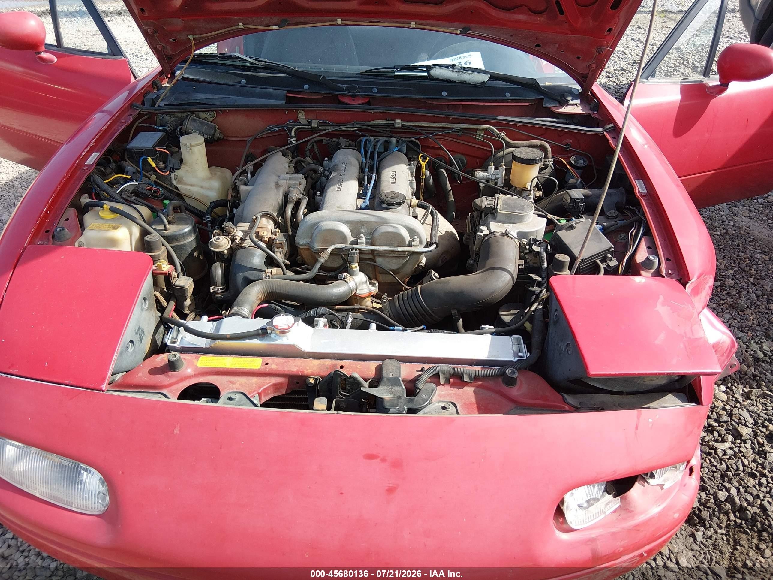 1990 Mazda Mx-5 Miata   Red vin: JM1NA3513L0121048
