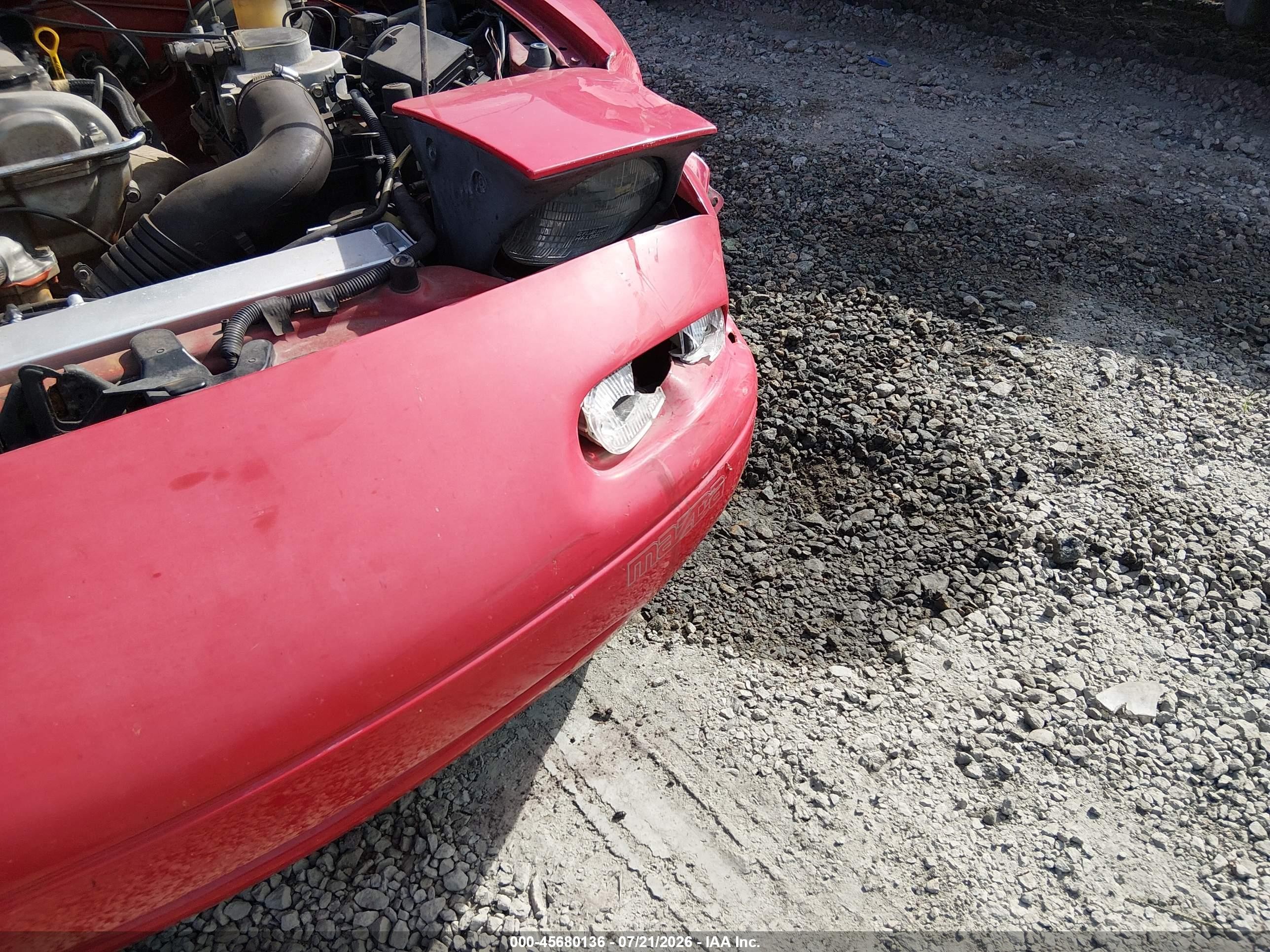 1990 Mazda Mx-5 Miata   Red vin: JM1NA3513L0121048