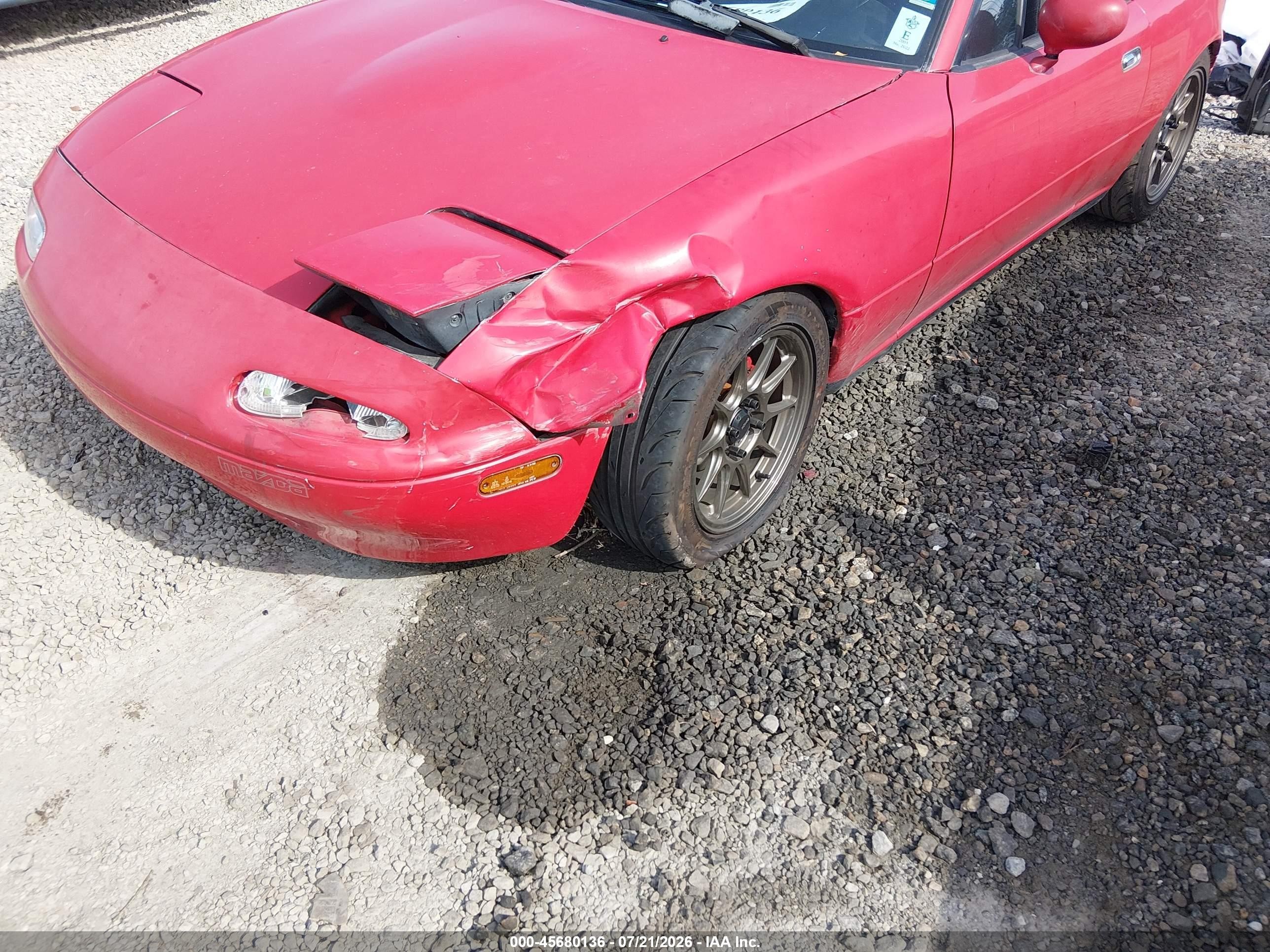 1990 Mazda Mx-5 Miata   Red vin: JM1NA3513L0121048