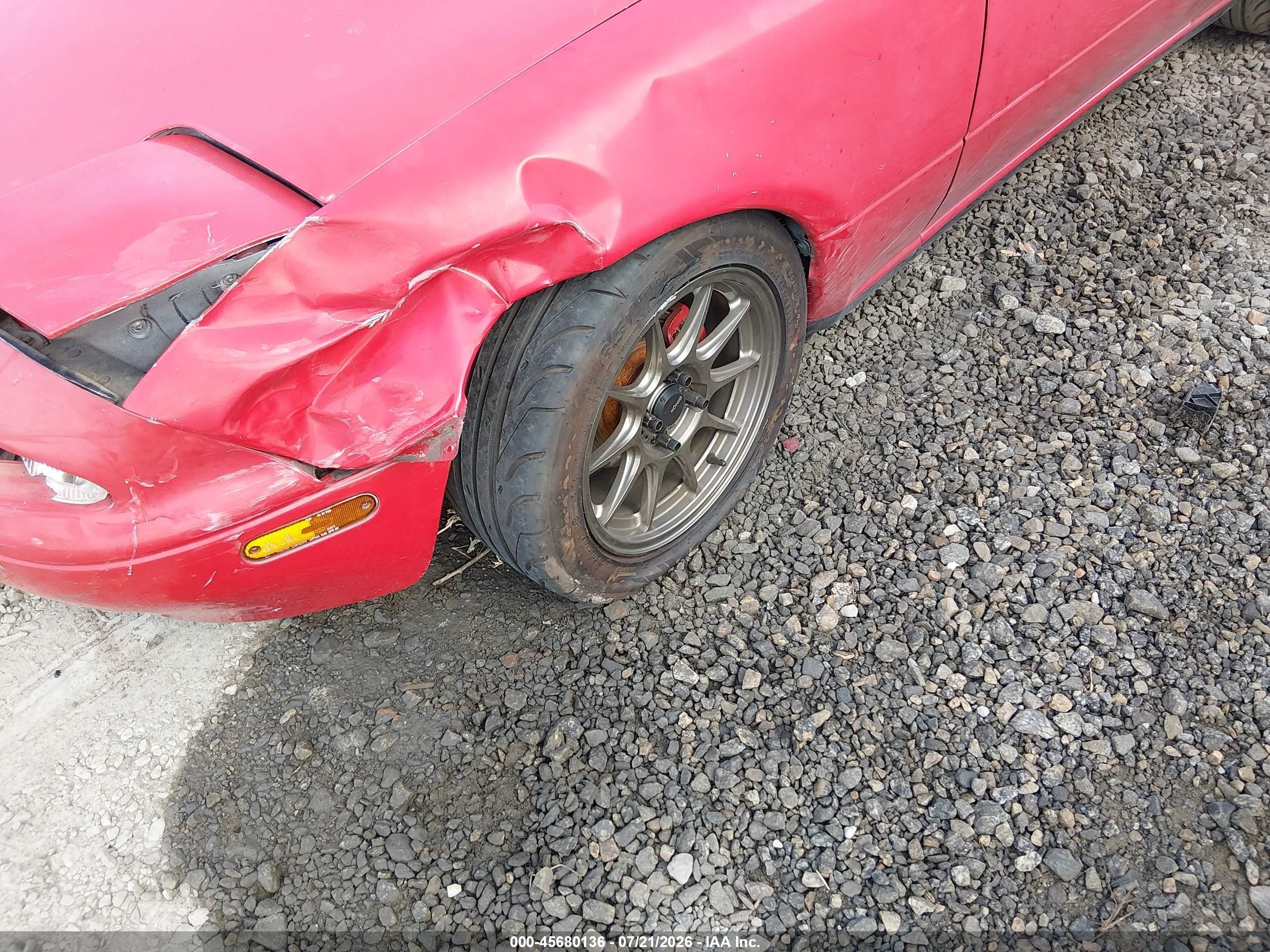 1990 Mazda Mx-5 Miata   Red vin: JM1NA3513L0121048