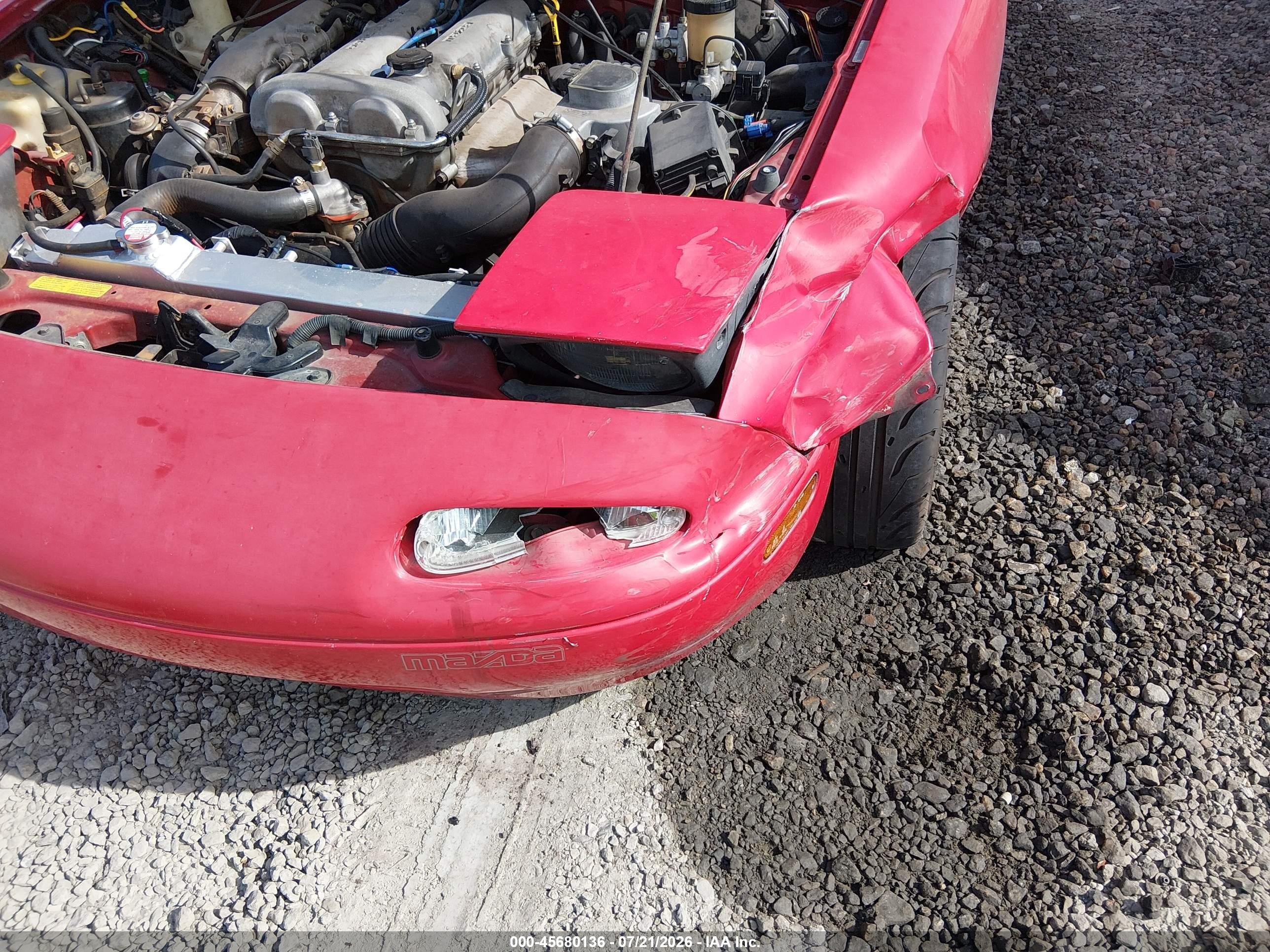 1990 Mazda Mx-5 Miata   Red vin: JM1NA3513L0121048