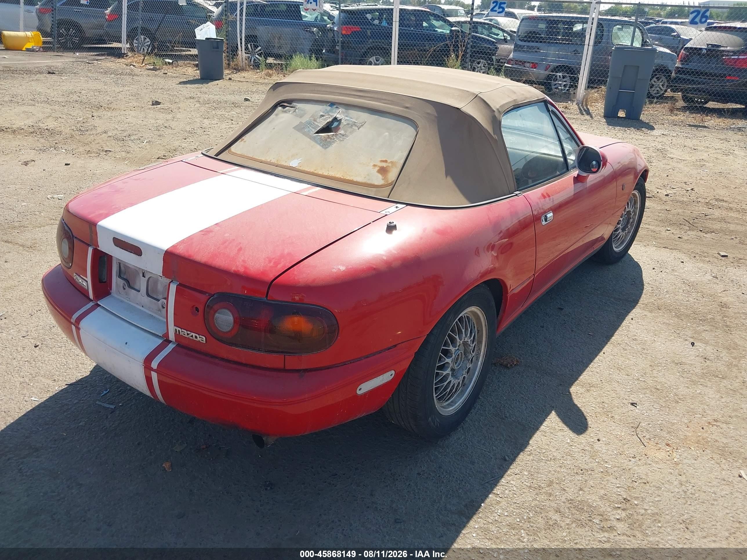 1993 Mazda Mx-5 Miata   Red vin: JM1NA3517P1421658