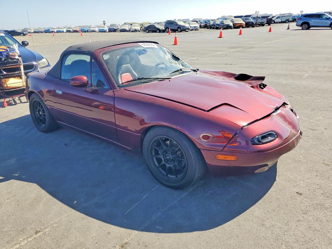1996 Mazda Mx-5 Miata Burgundy vin: JM1NA3530T0718742