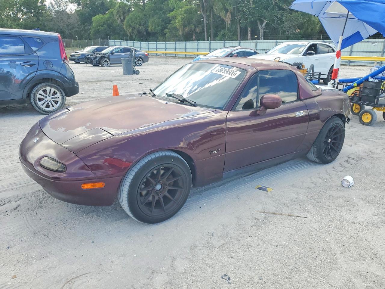 1995 Mazda Mx-5 Miata Burgundy vin: JM1NA3531S0614095