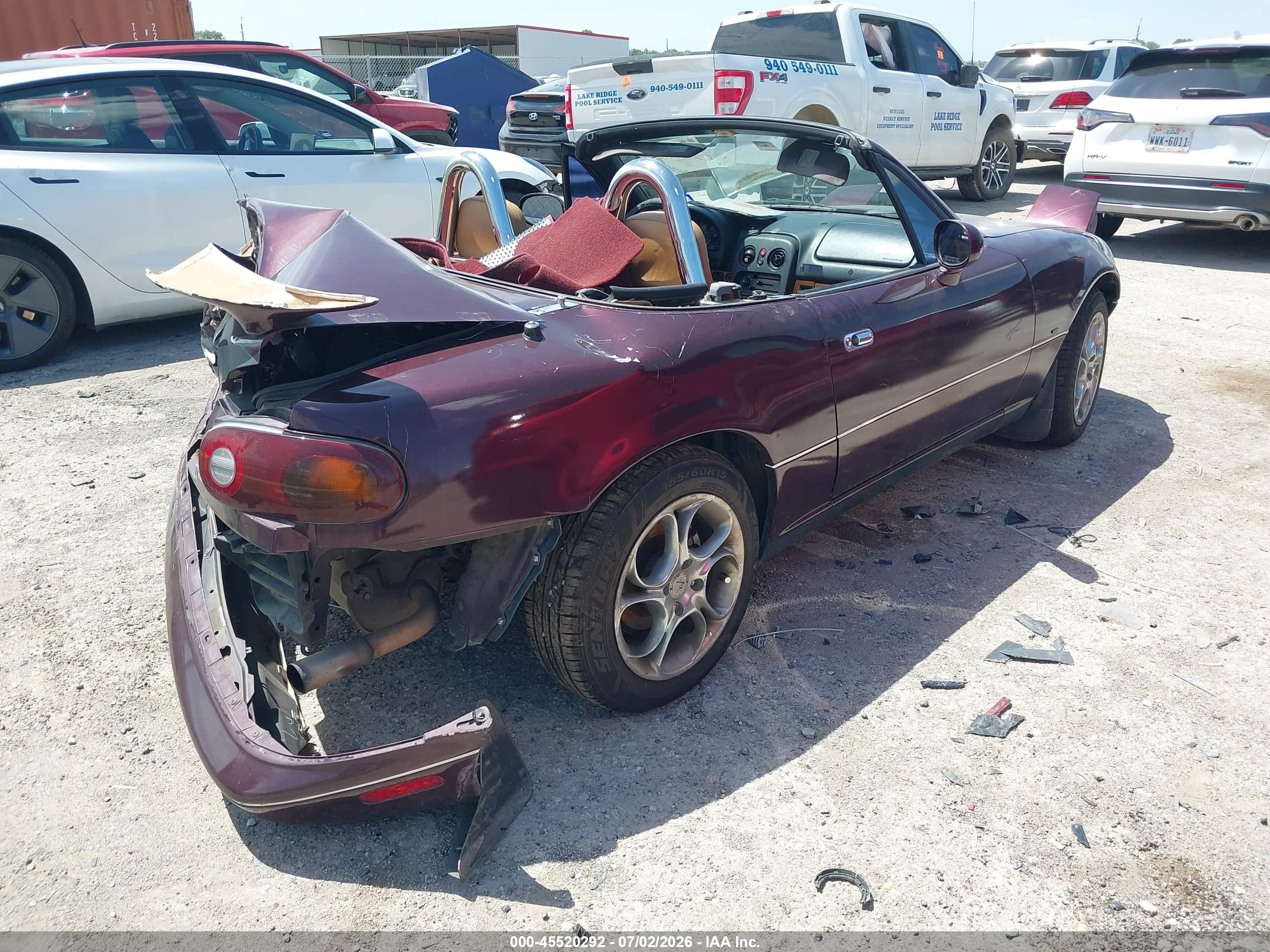 1995 Mazda Mx-5 Miata   Burgundy vin: JM1NA3534S0608436