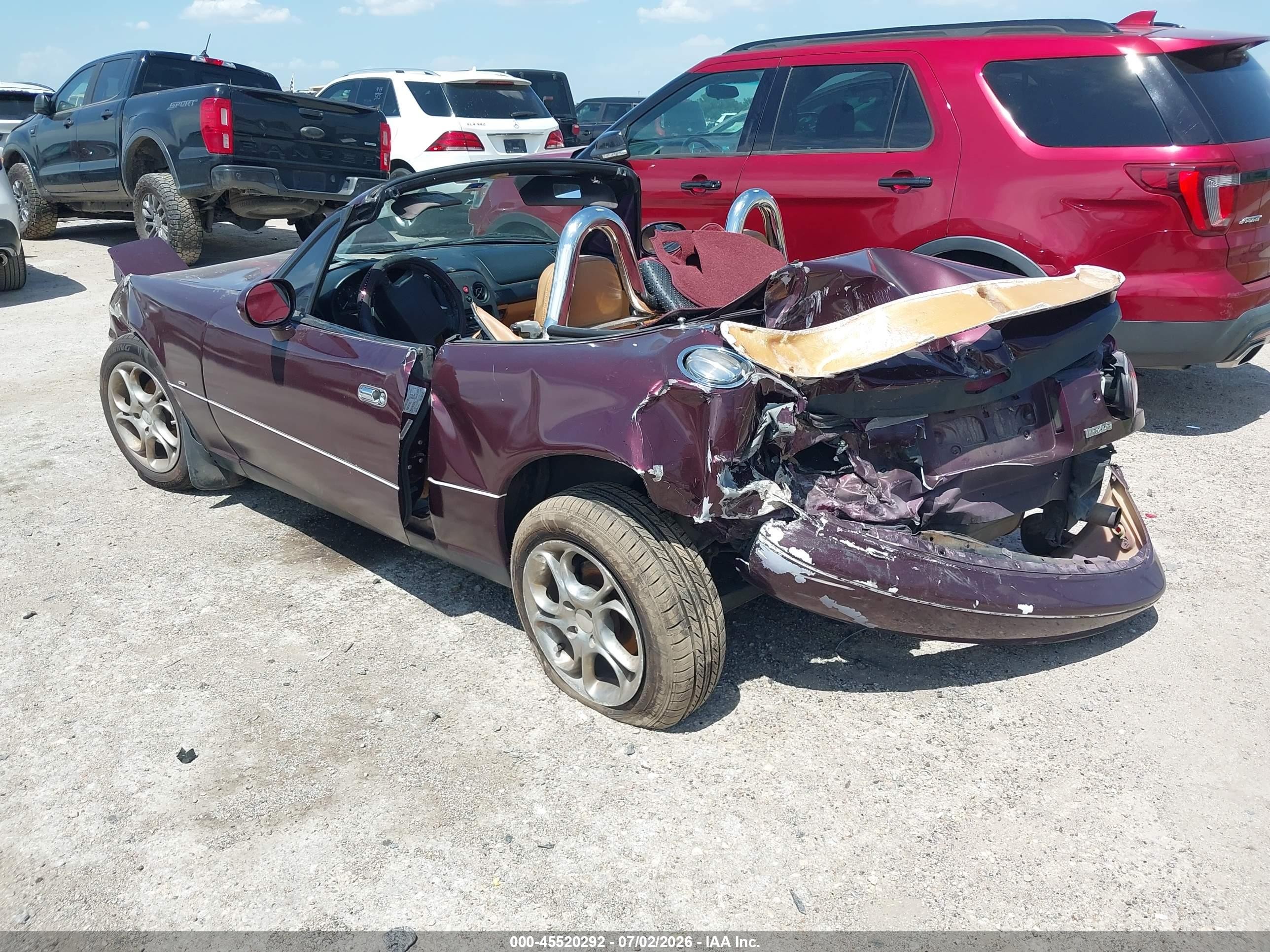 1995 Mazda Mx-5 Miata   Burgundy vin: JM1NA3534S0608436
