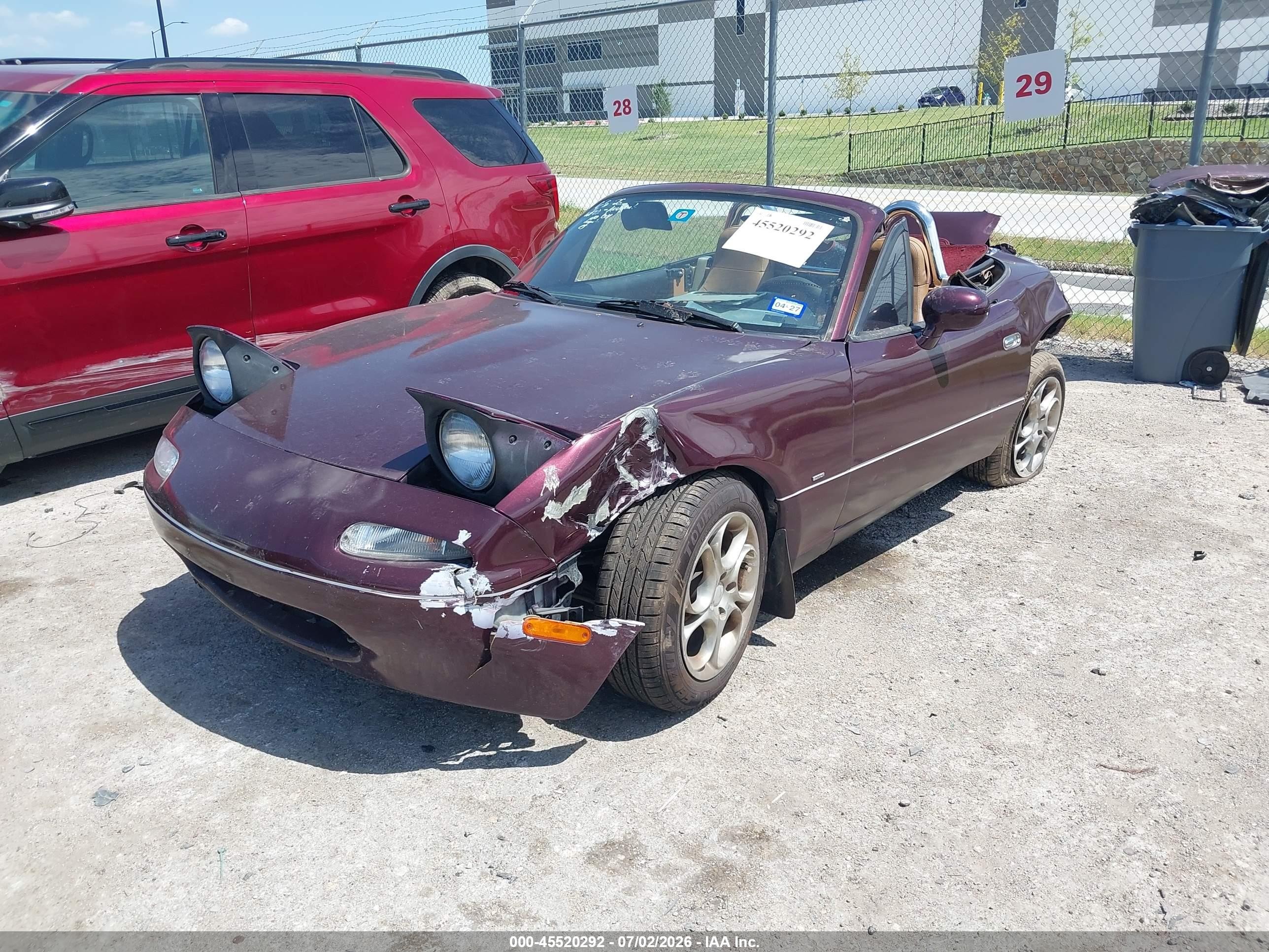 1995 Mazda Mx-5 Miata   Burgundy vin: JM1NA3534S0608436
