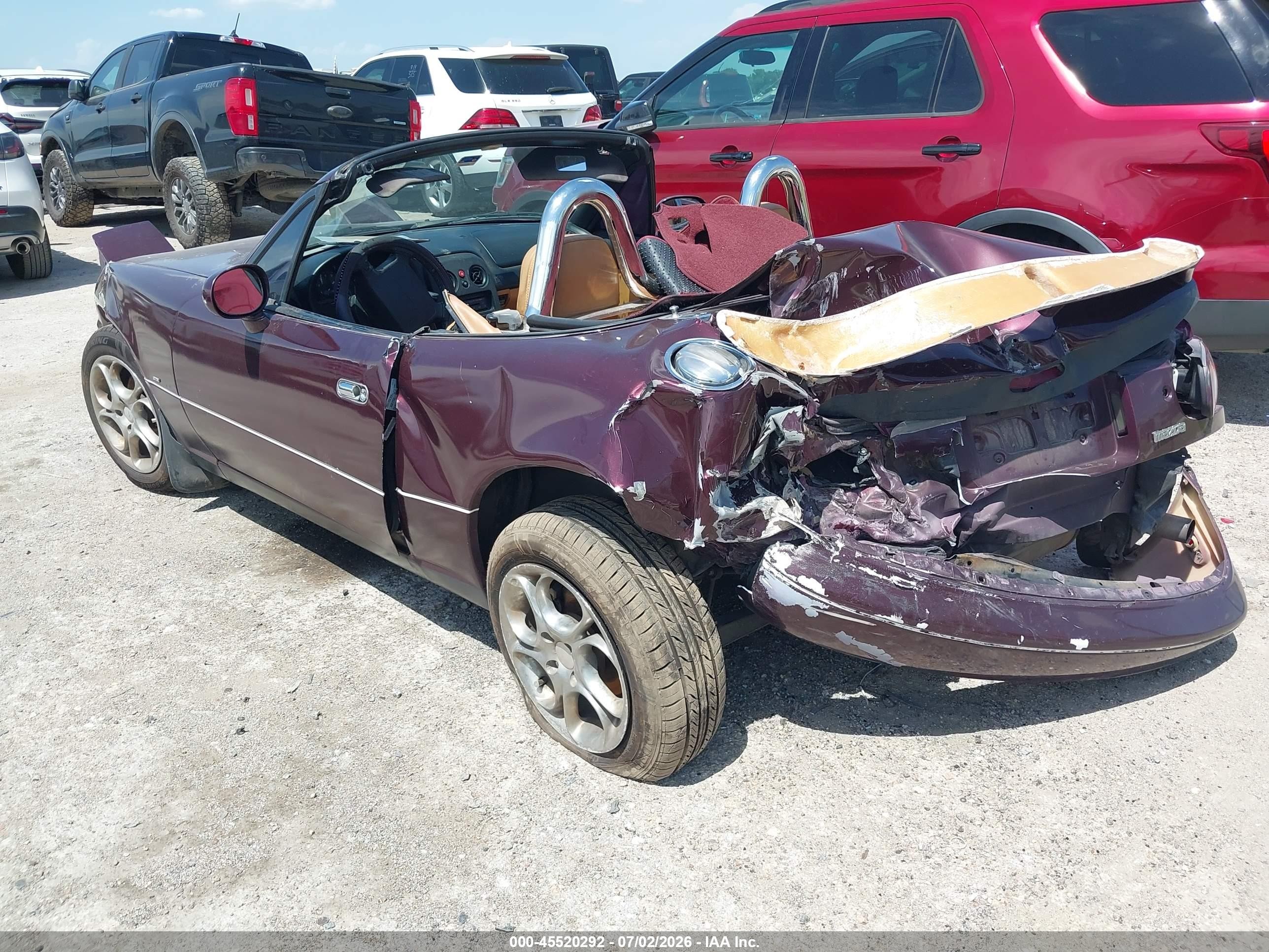 1995 Mazda Mx-5 Miata   Burgundy vin: JM1NA3534S0608436