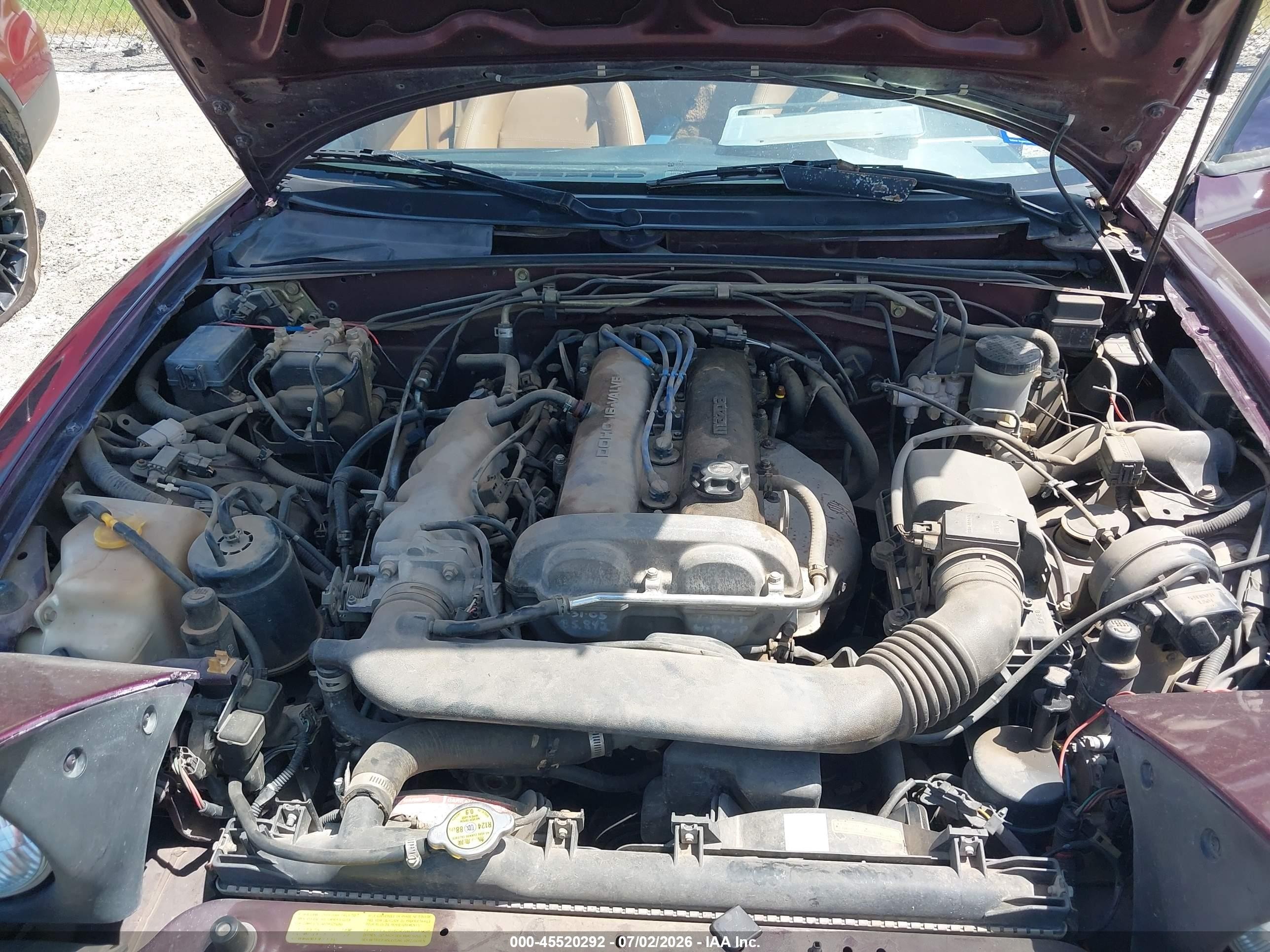 1995 Mazda Mx-5 Miata   Burgundy vin: JM1NA3534S0608436