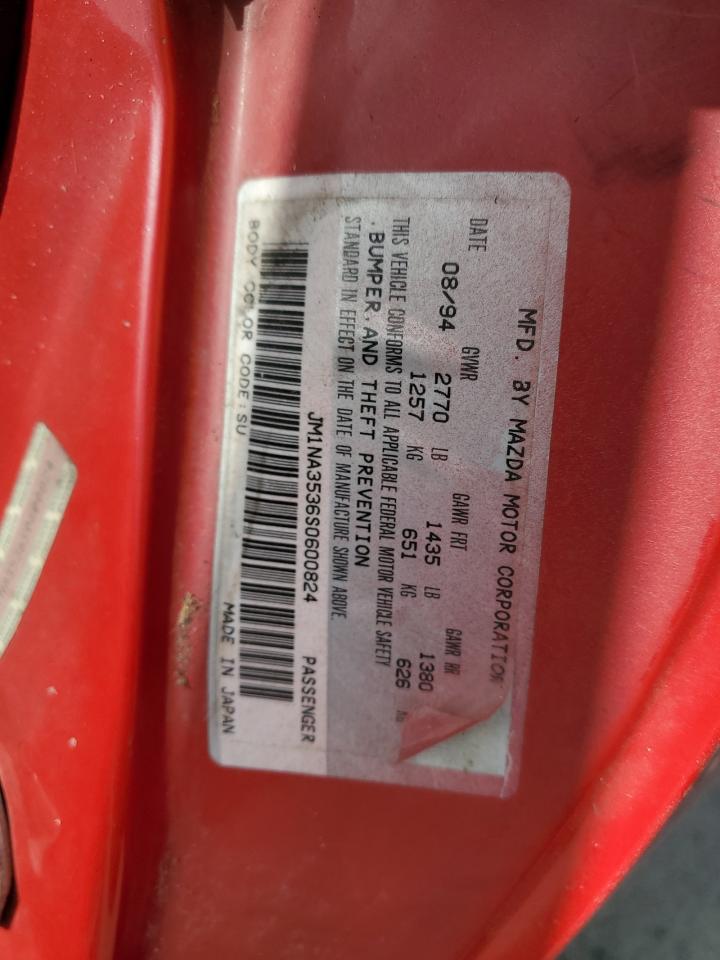 1995 Mazda Mx-5 Miata Red vin: JM1NA3536S0600824