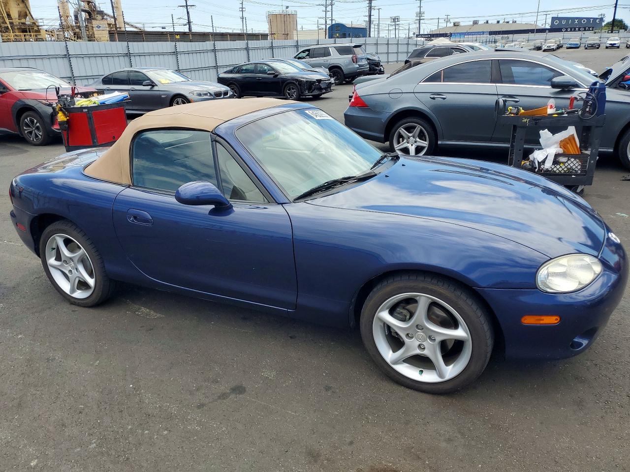2002 Mazda Mx-5 Miata Base Blue vin: JM1NB353120232064