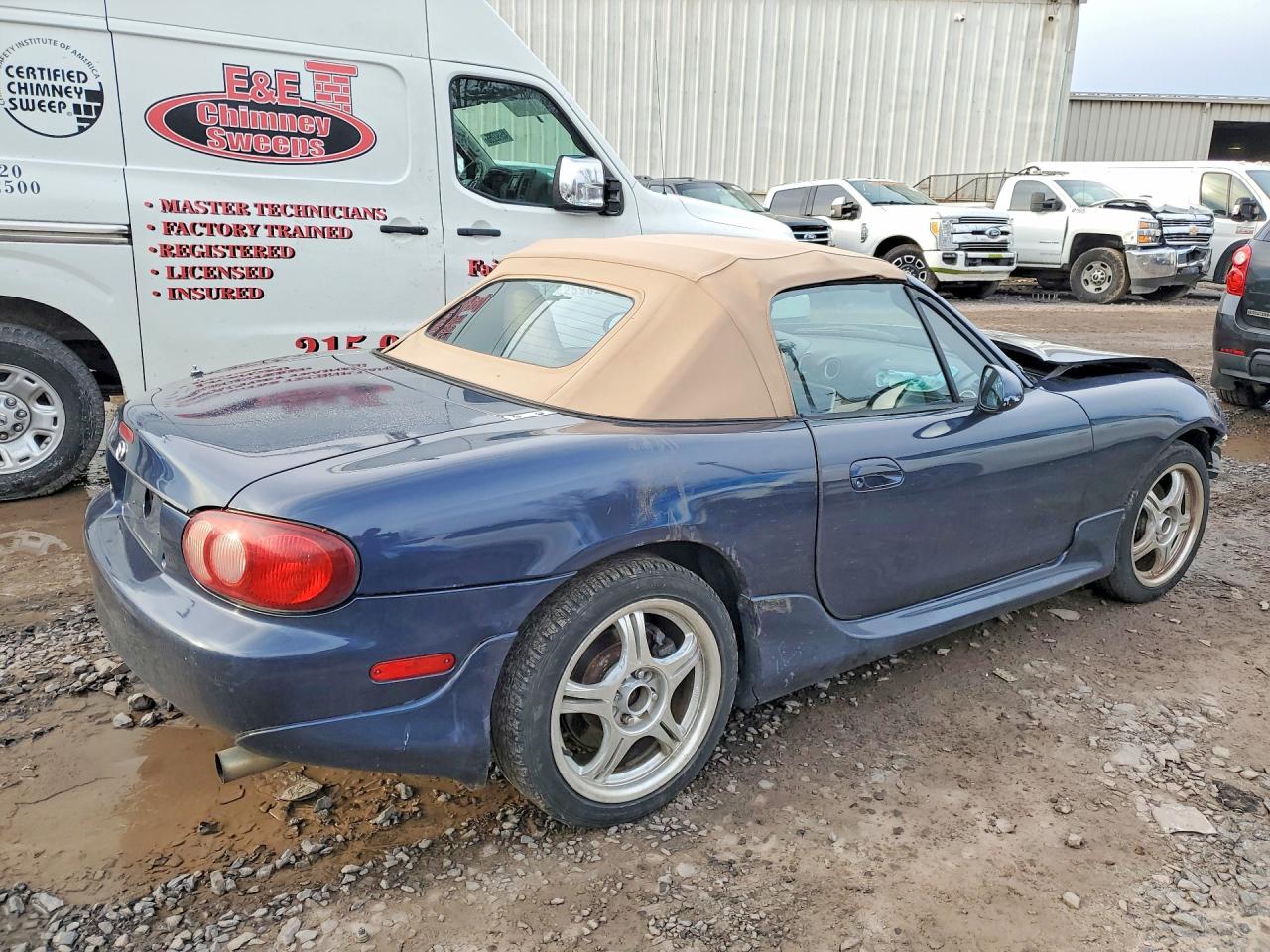 2003 Mazda Mx-5 Miata Blue vin: JM1NB353130307489
