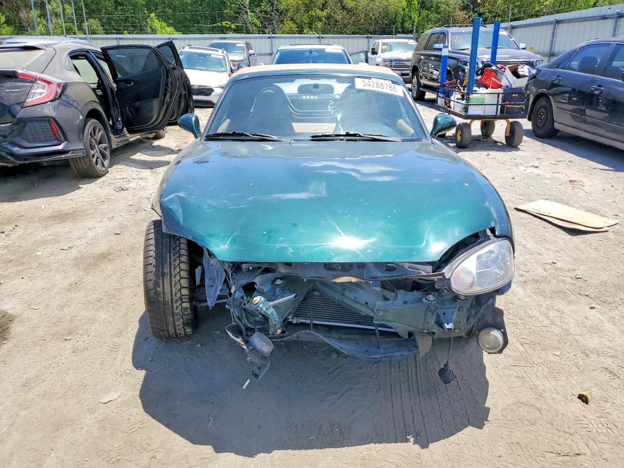 2000 Mazda Mx-5 Miata Base Green vin: JM1NB3531Y0155690