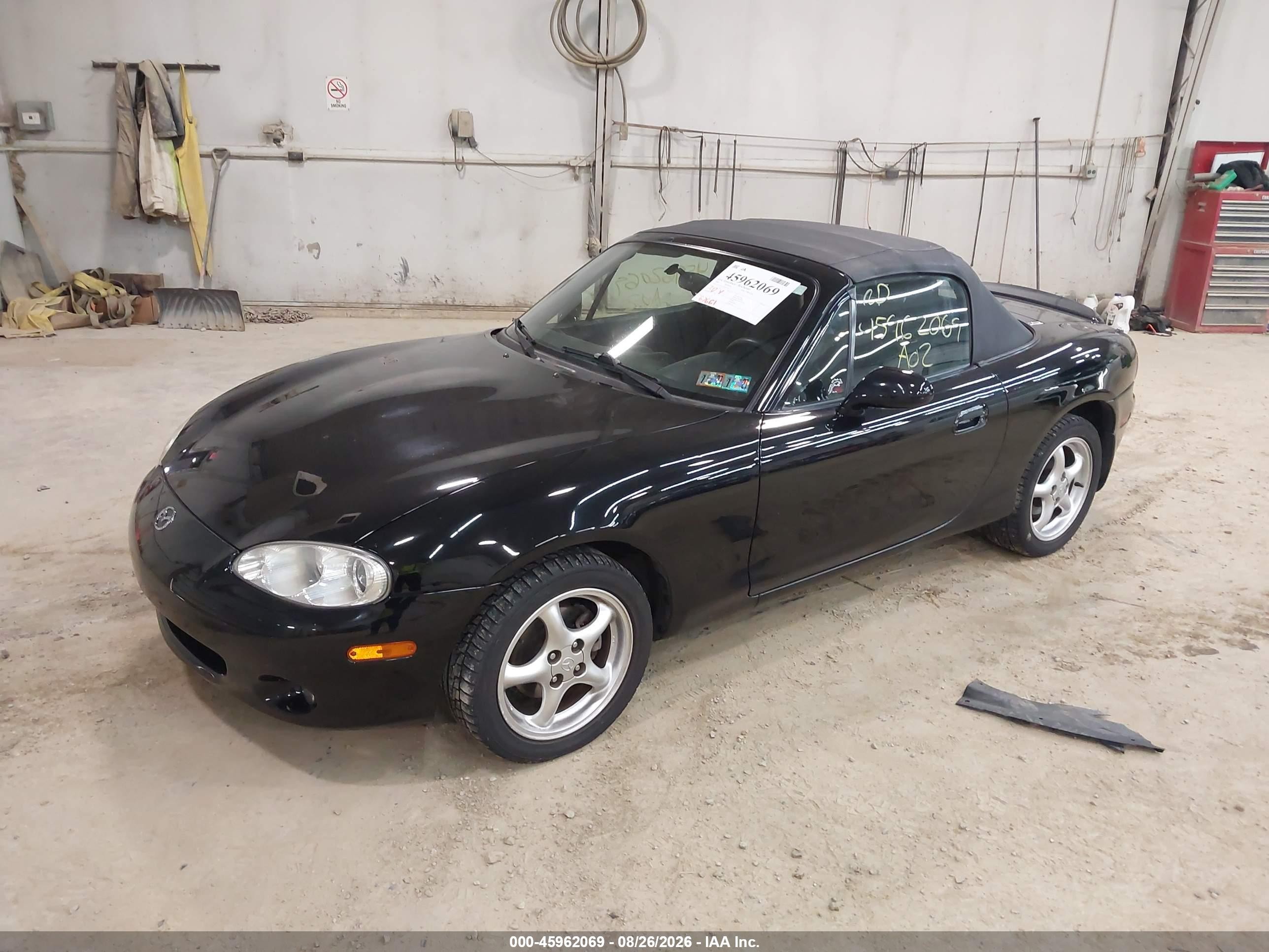 2002 Mazda Mx-5 Miata Cloth/ls/se Black vin: JM1NB353320221762