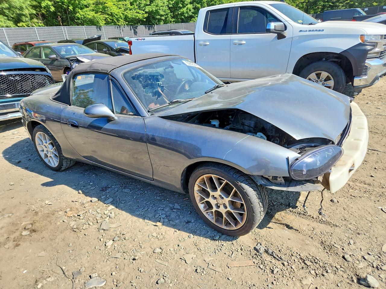 2002 Mazda Mx-5 Miata Base Gray vin: JM1NB353320227142