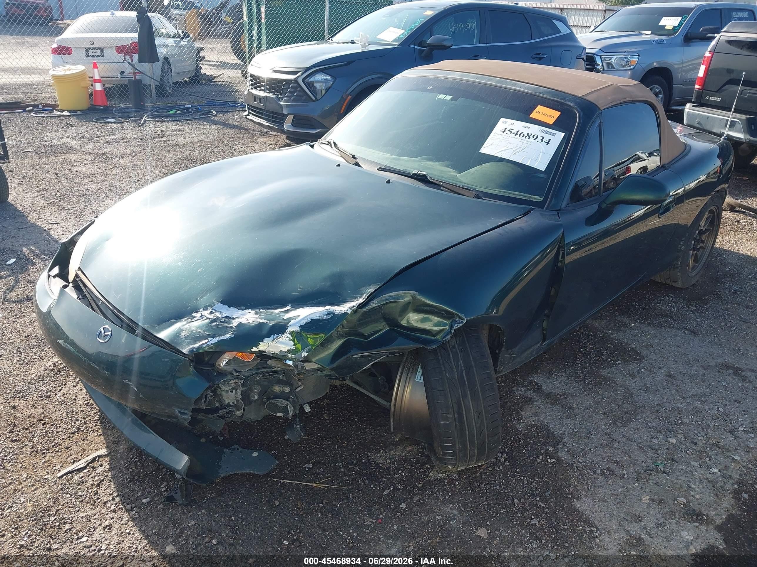 1999 Mazda Mx-5 Miata Leather Pkg/popular Equipment Pkg/sports Pkg/touring Pkg Green vin: JM1NB3533X0117523