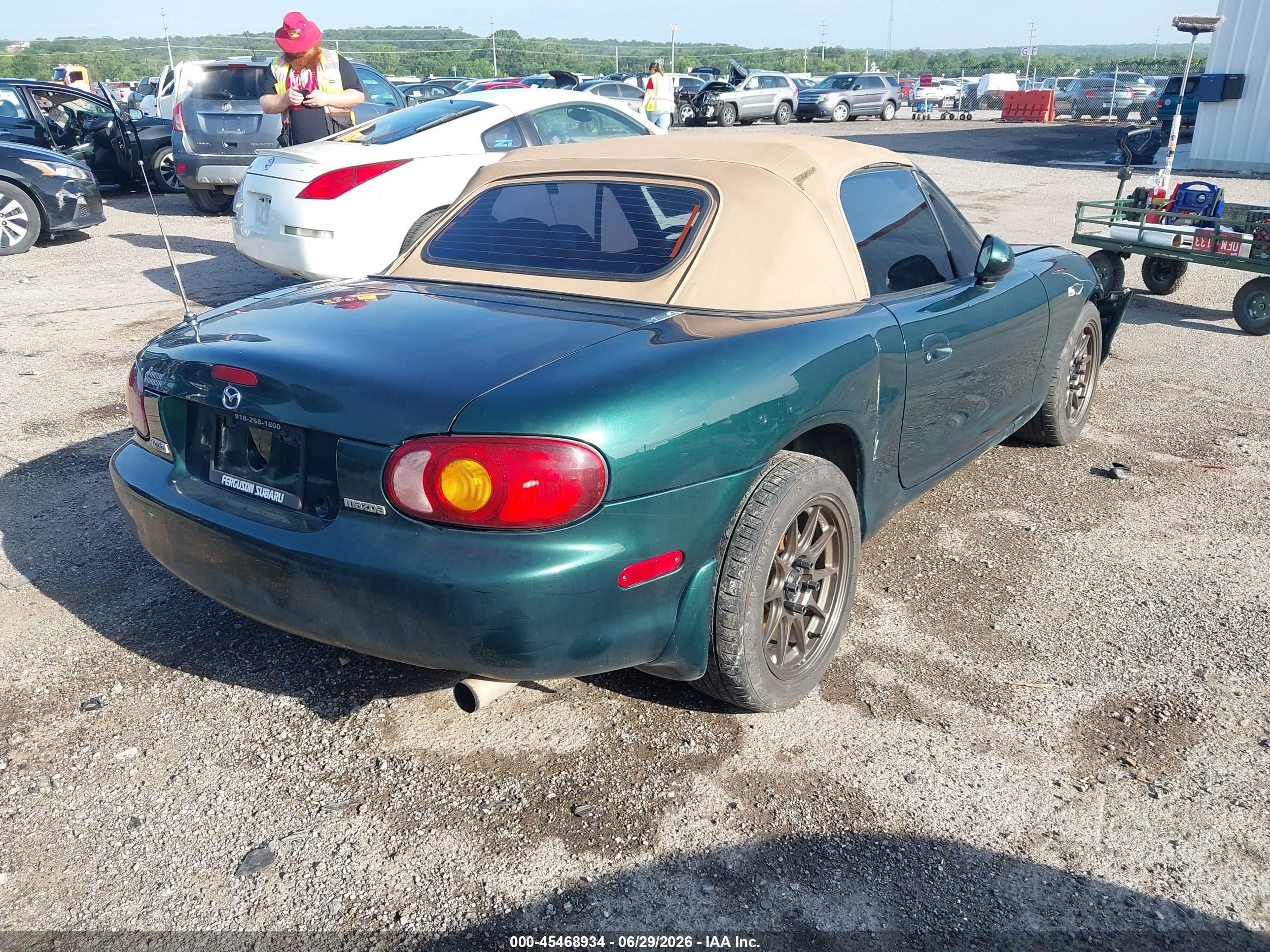 1999 Mazda Mx-5 Miata Leather Pkg/popular Equipment Pkg/sports Pkg/touring Pkg Green vin: JM1NB3533X0117523