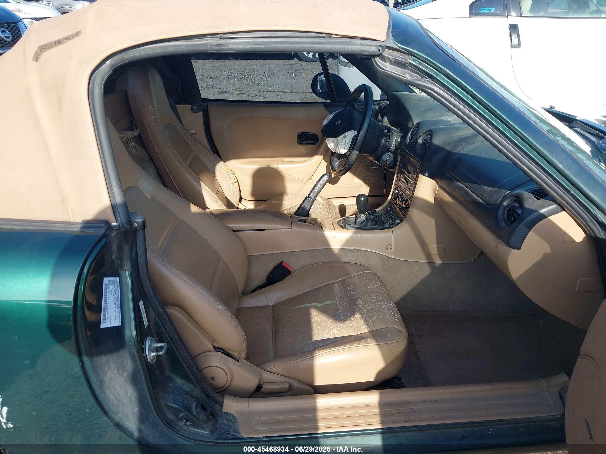 1999 Mazda Mx-5 Miata Leather Pkg/popular Equipment Pkg/sports Pkg/touring Pkg Green vin: JM1NB3533X0117523
