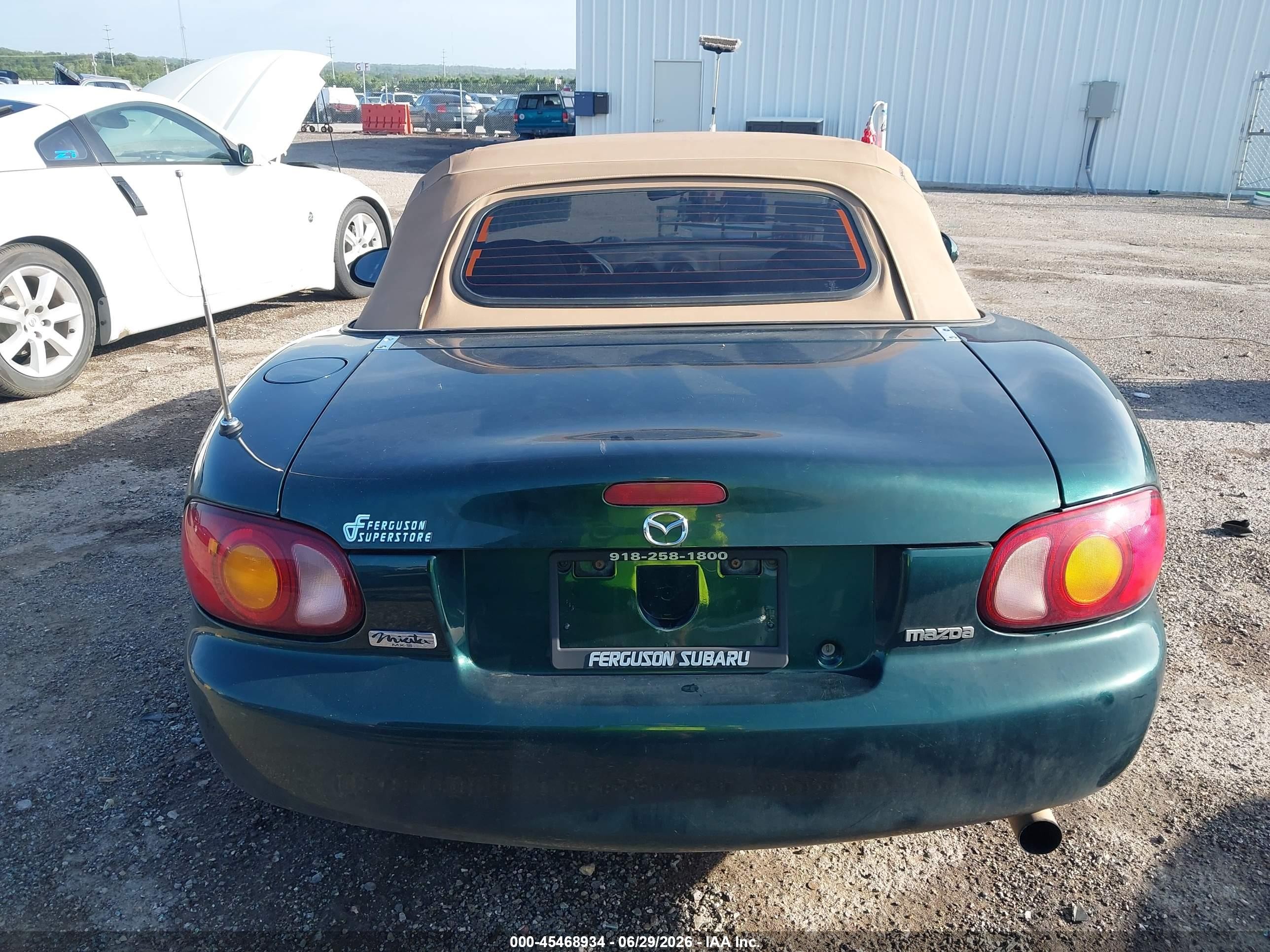 1999 Mazda Mx-5 Miata Leather Pkg/popular Equipment Pkg/sports Pkg/touring Pkg Green vin: JM1NB3533X0117523