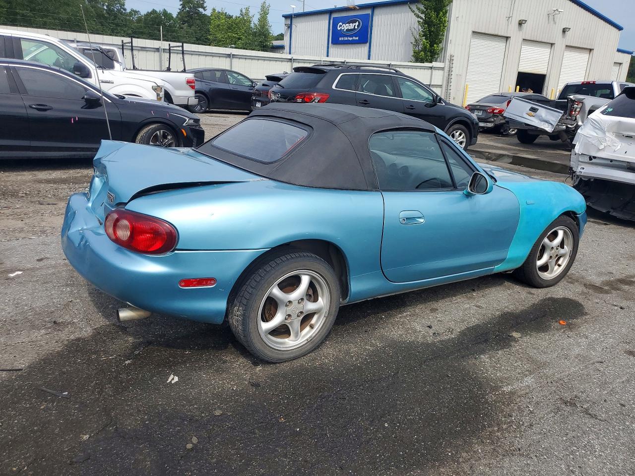 2002 Mazda Mx-5 Miata Base Blue vin: JM1NB353420230258
