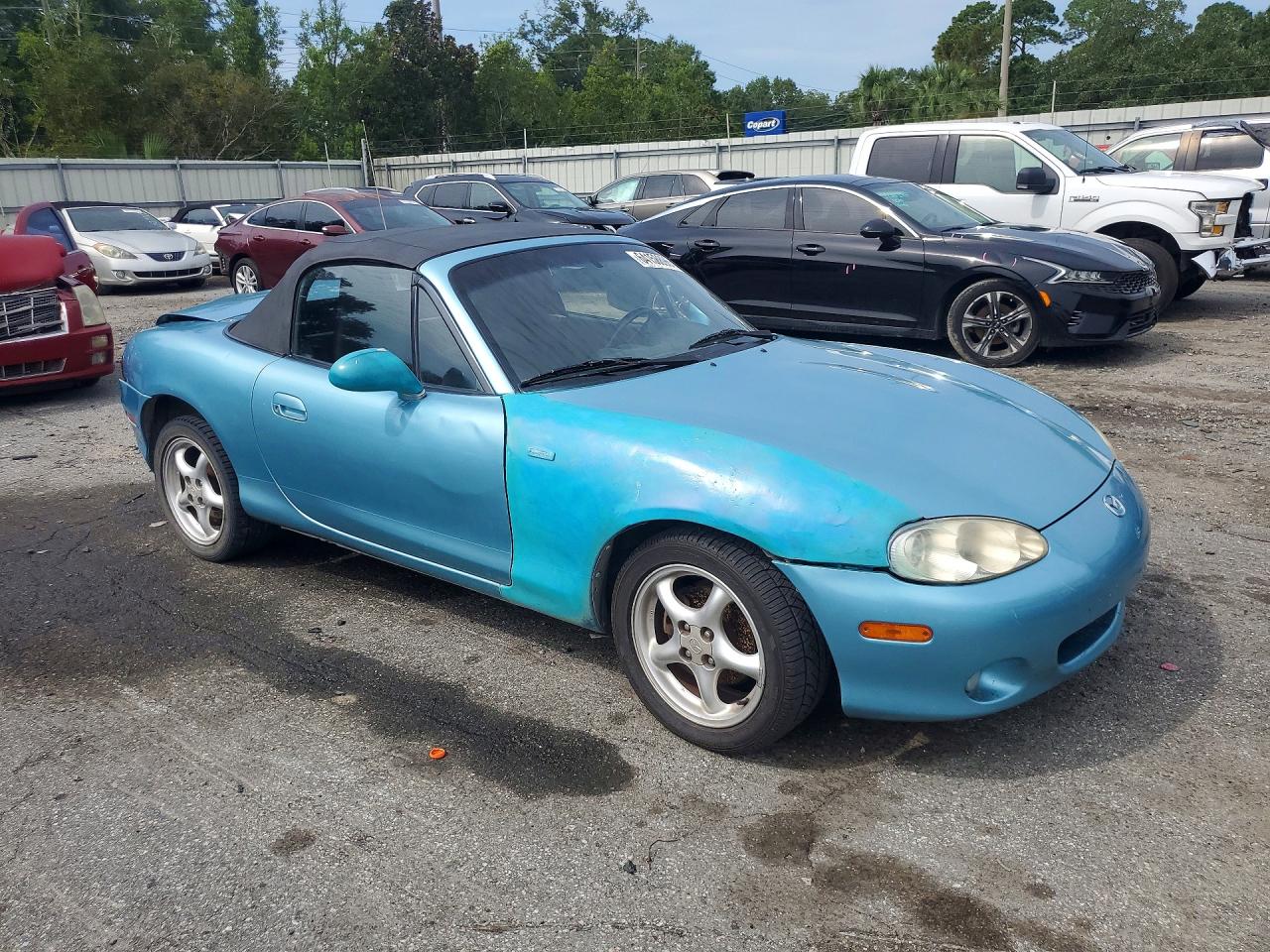 2002 Mazda Mx-5 Miata Base Blue vin: JM1NB353420230258