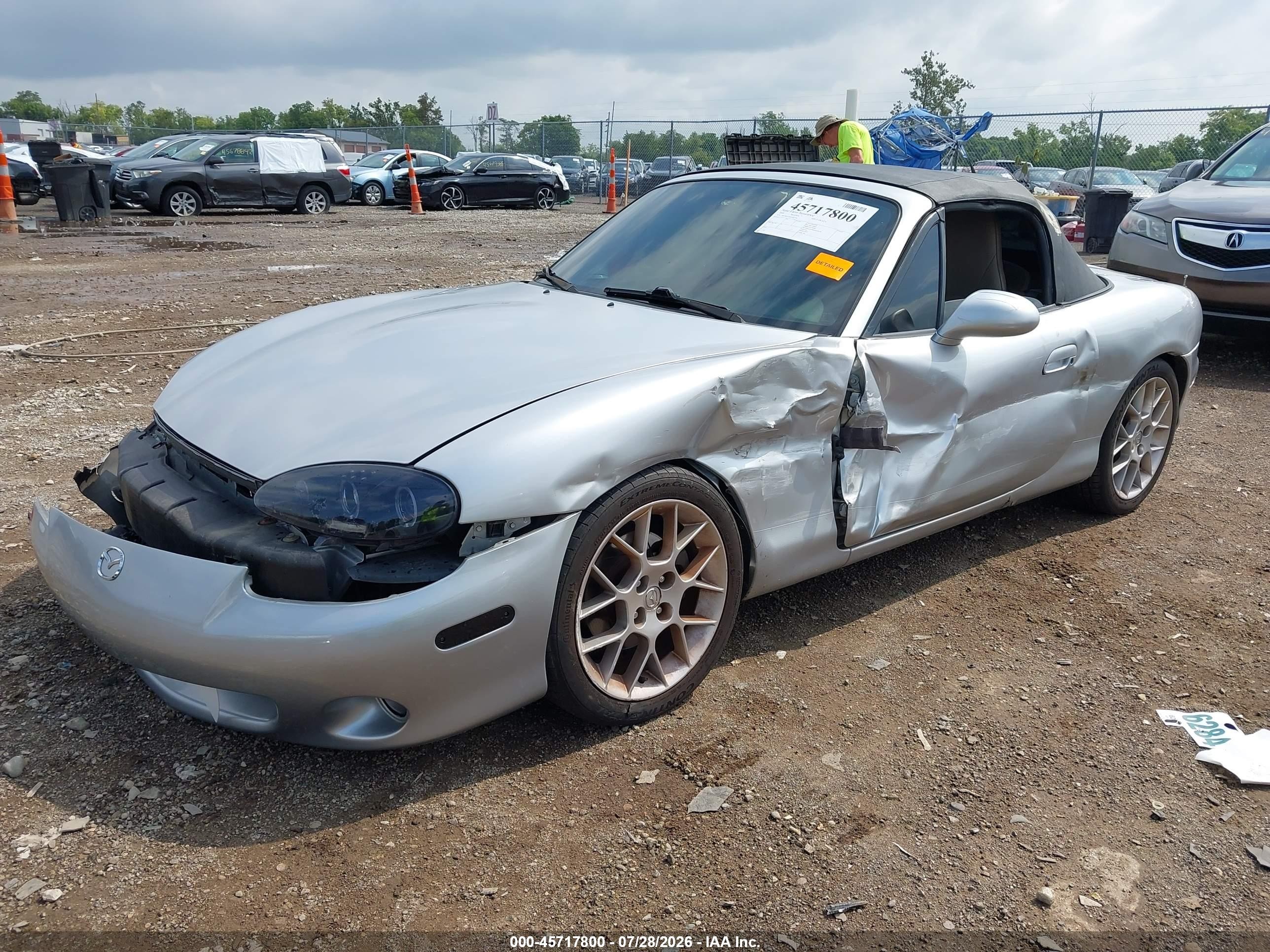 2004 Mazda Mx-5 Miata Ls Silver vin: JM1NB353440403294