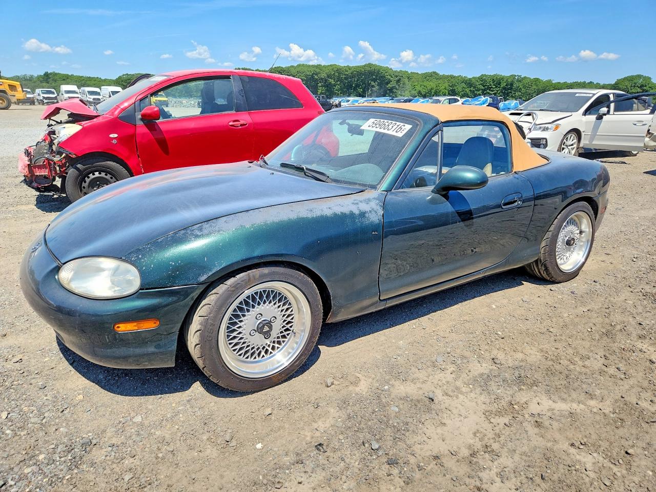 1999 Mazda Mx-5 Miata Green vin: JM1NB3534X0102755