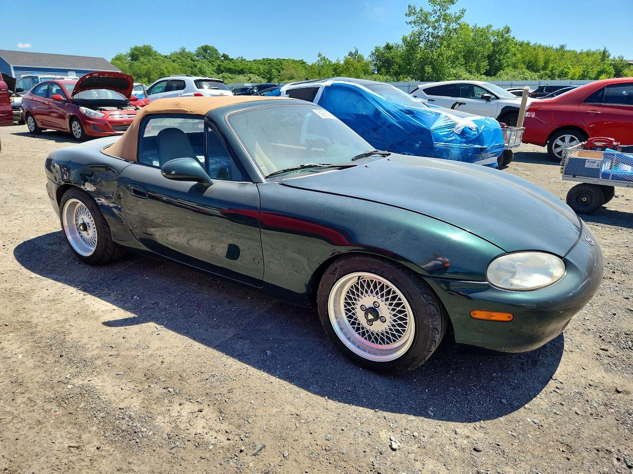 1999 Mazda Mx-5 Miata Green vin: JM1NB3534X0102755