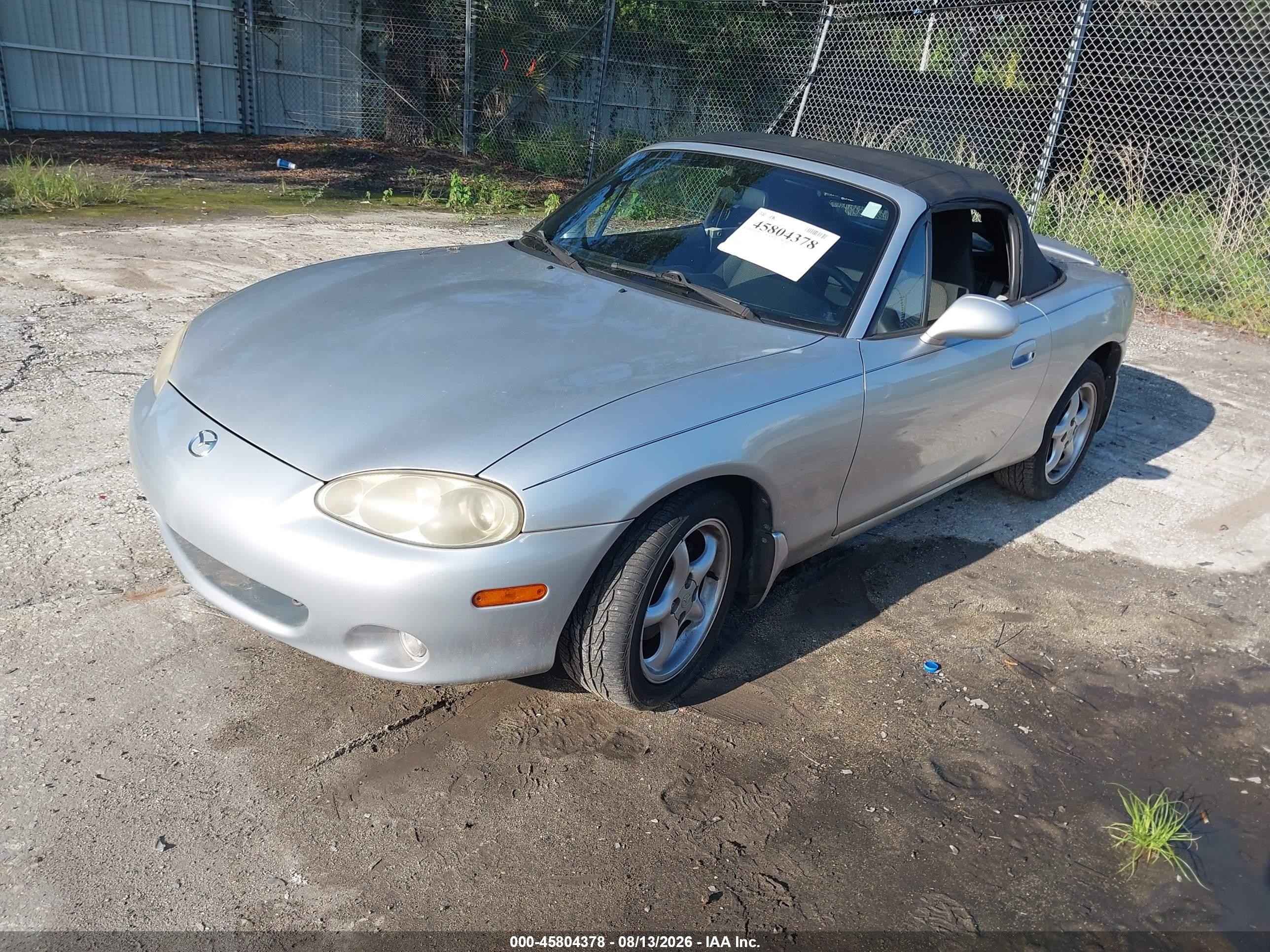 2002 Mazda Mx-5 Miata Cloth/ls/se Silver vin: JM1NB353520232343
