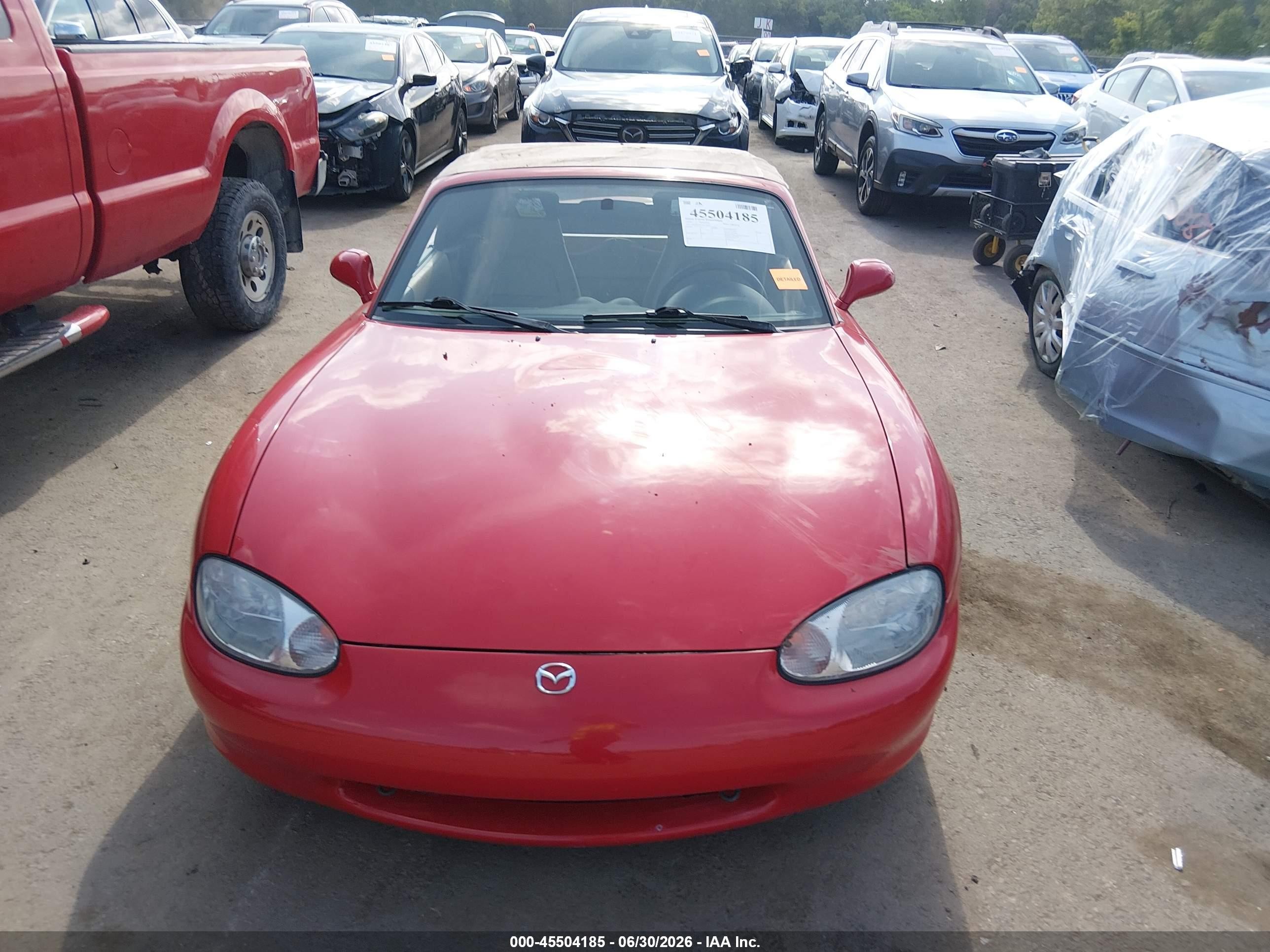 1999 Mazda Mx-5 Miata Leather/leather Pkg/popular Equip/sports Pkg/touring Pkg Red vin: JM1NB3536X0113031