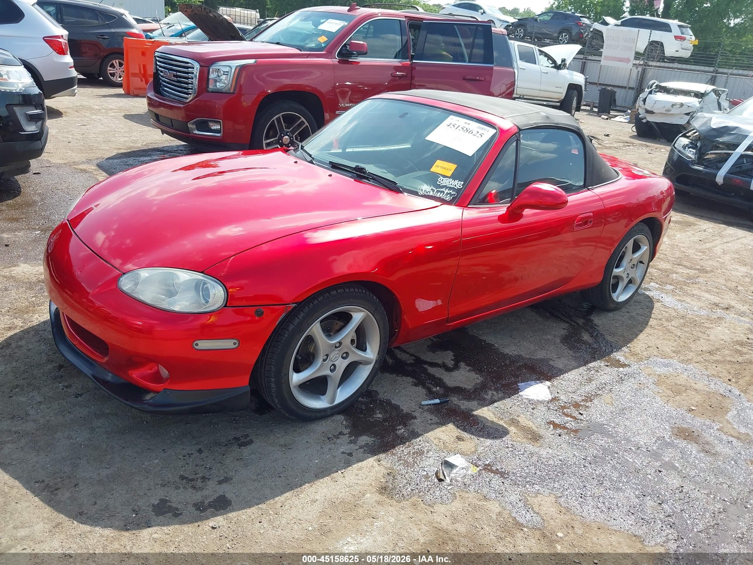 2001 Mazda Mx-5 Miata Ls/special Edition Red vin: JM1NB353710203604