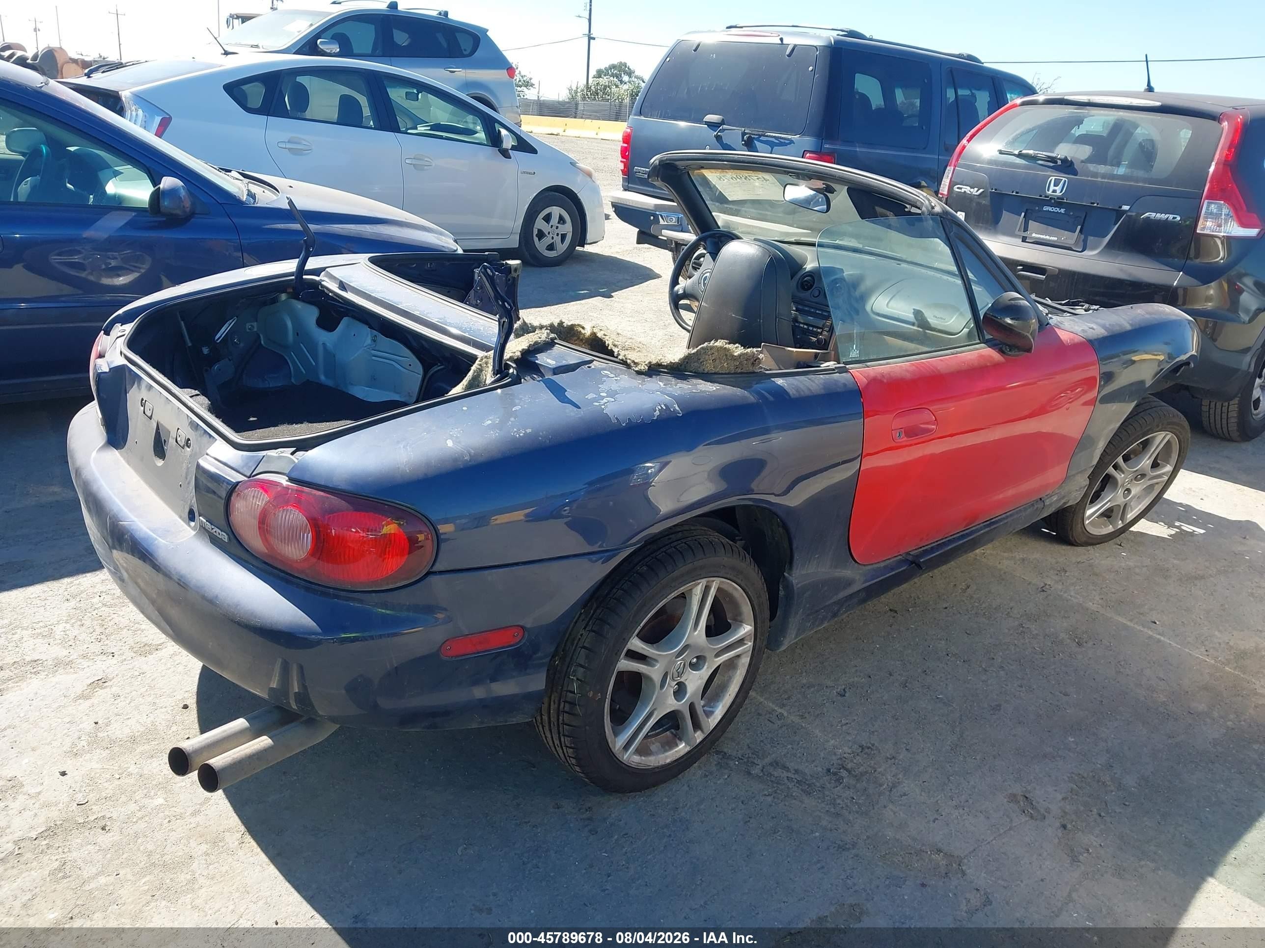2002 Mazda Mx-5 Miata Cloth/ls/se Blue vin: JM1NB353720220355