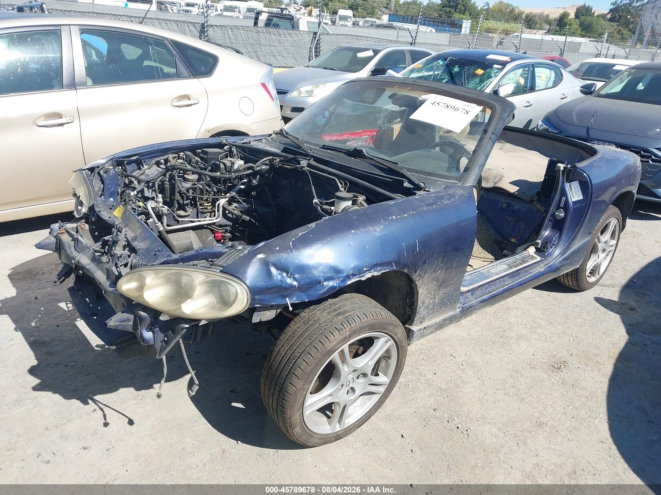 2002 Mazda Mx-5 Miata Cloth/ls/se Blue vin: JM1NB353720220355