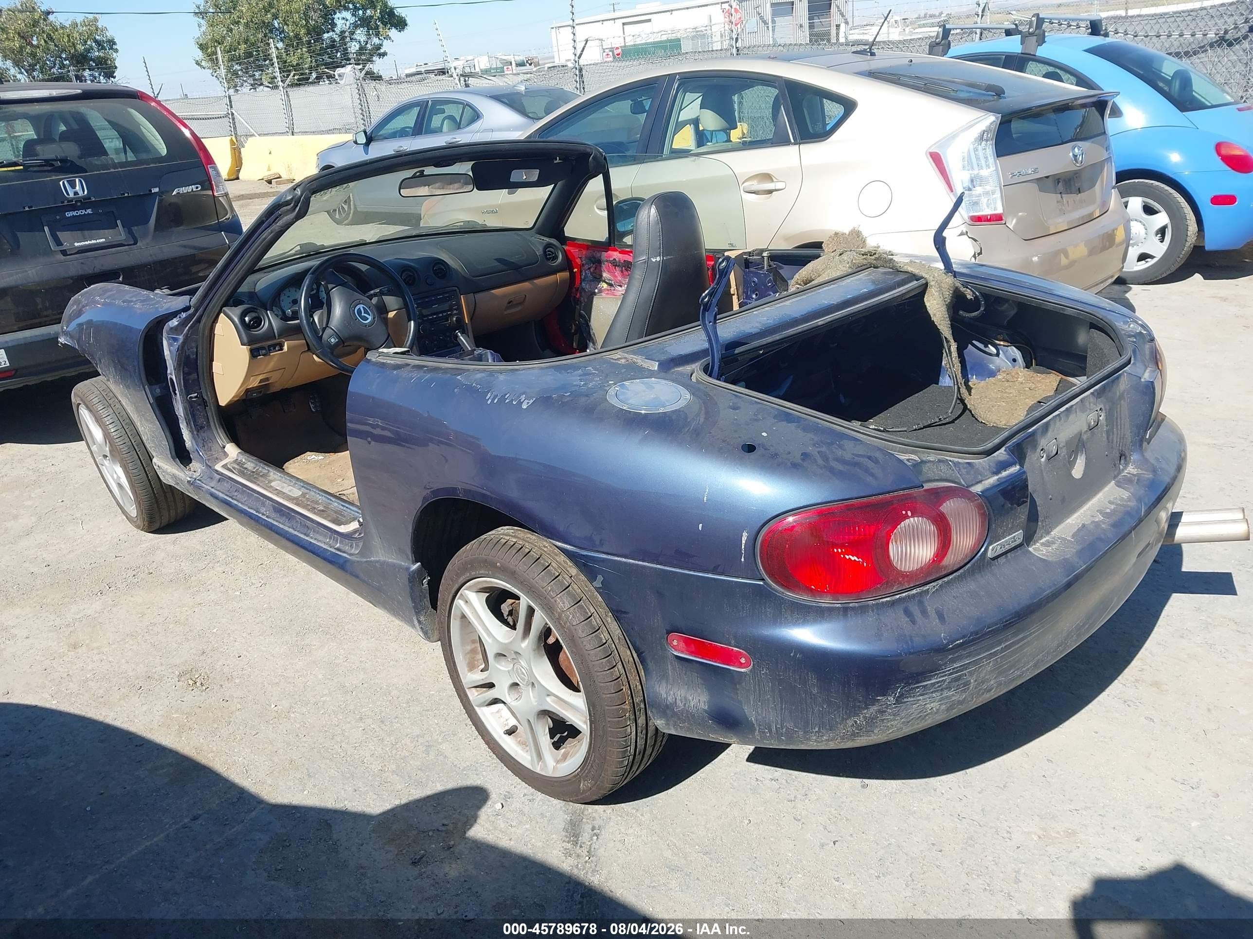 2002 Mazda Mx-5 Miata Cloth/ls/se Blue vin: JM1NB353720220355