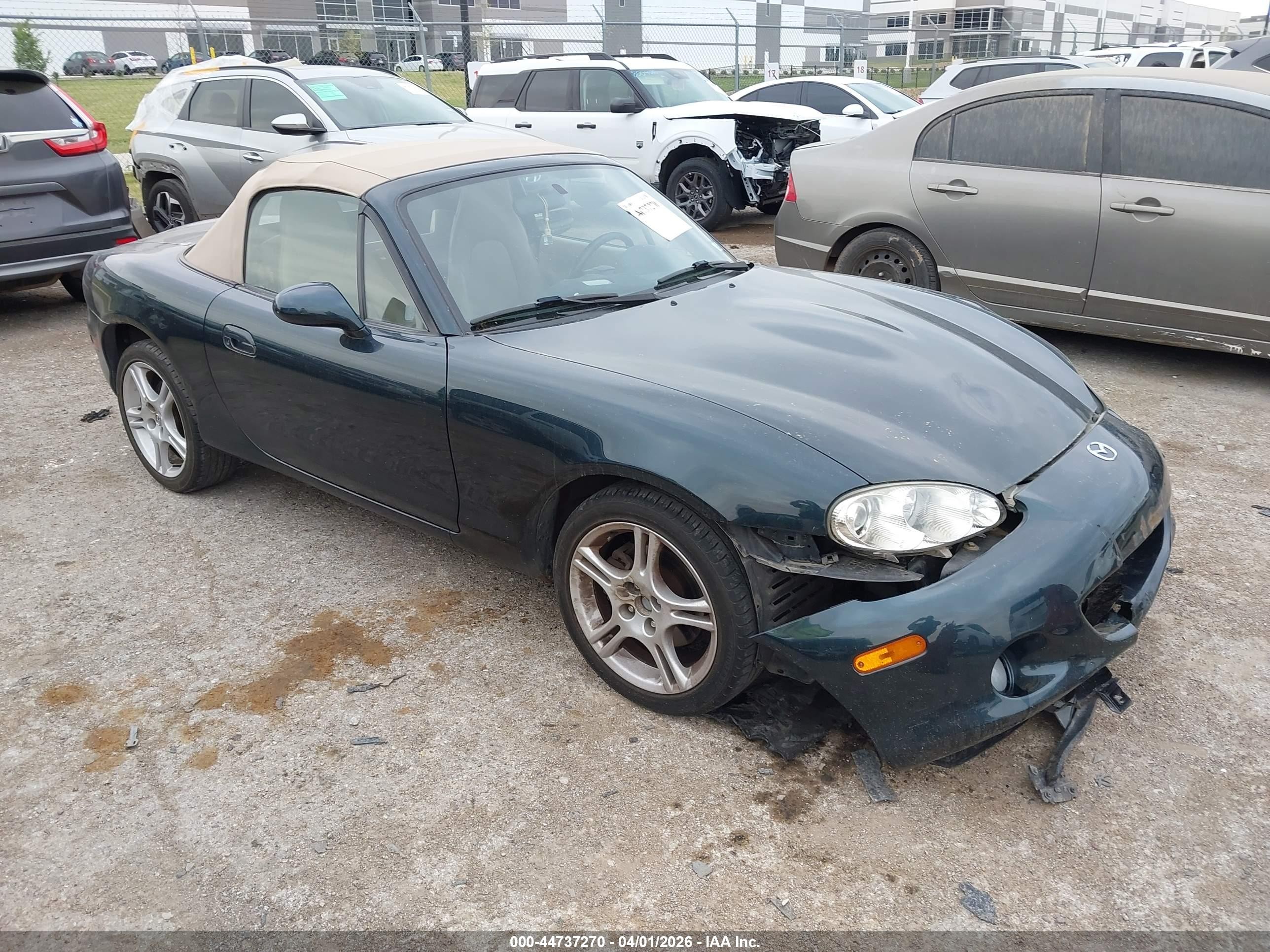2005 Mazda Mx-5 Miata Ls Blue vin: JM1NB353750410810